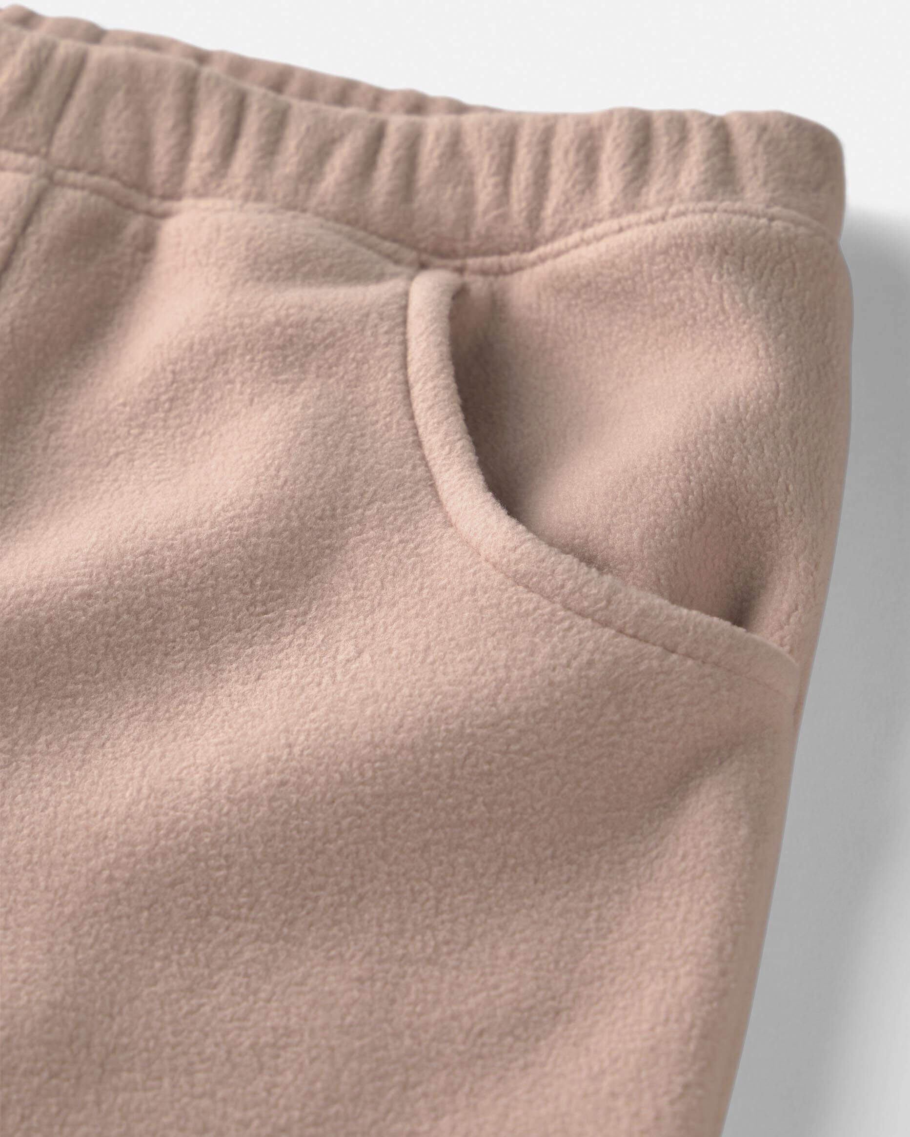 Baby Girl 2-Piece Recycled Microfleece Top & Pant Set