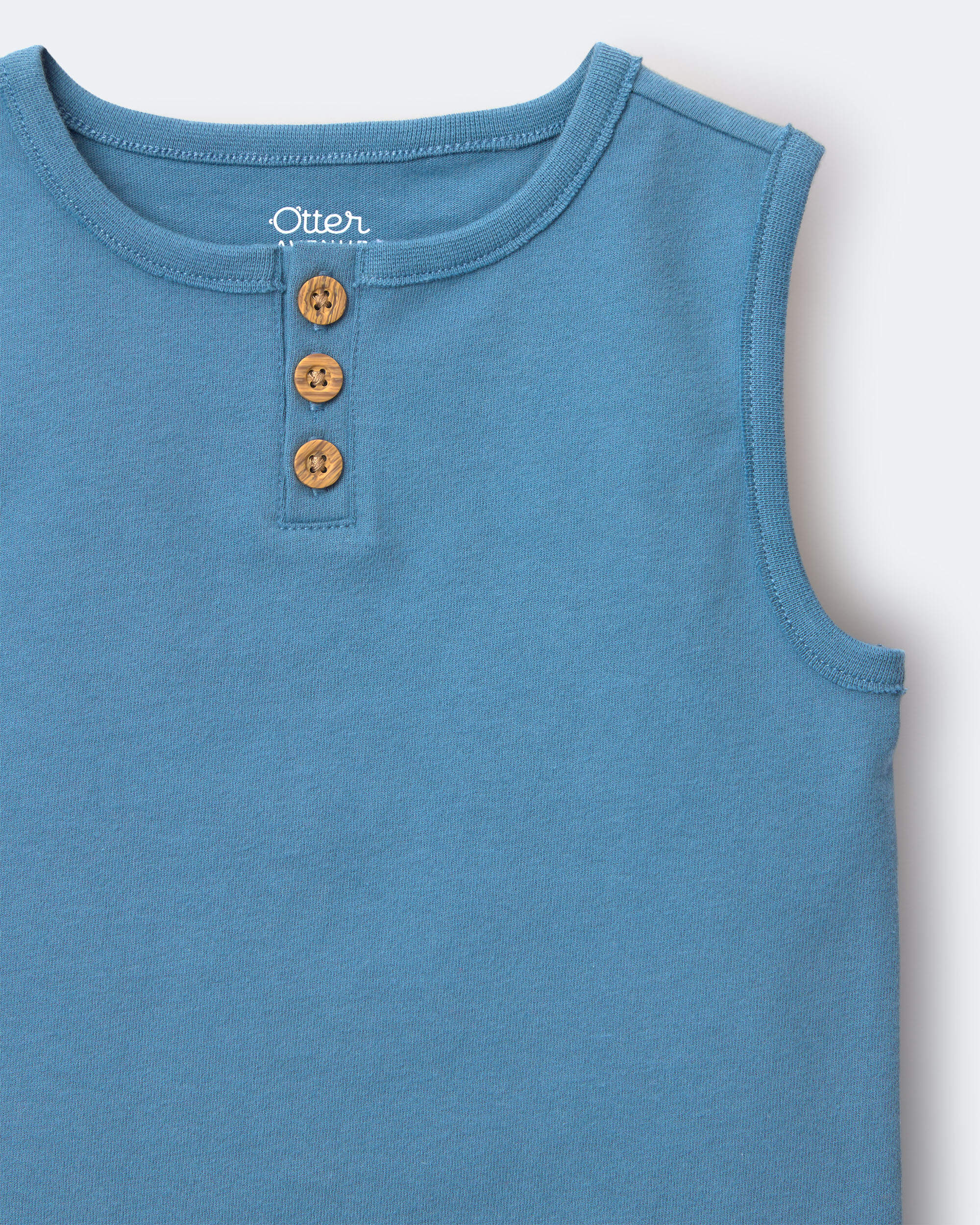 Toddler Henley Tank - Teal
