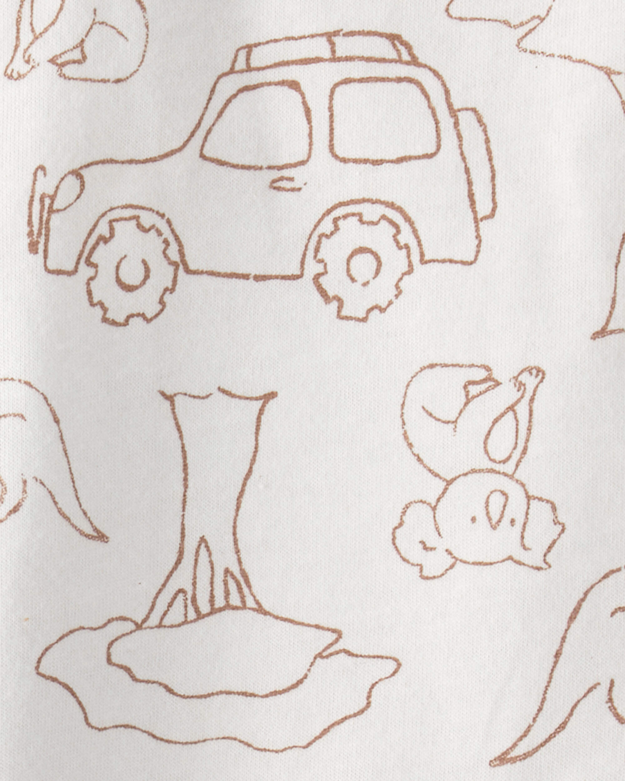 Baby Boy 2-Piece Short-Sleeve Bodysuit & Short Set - Brown/White