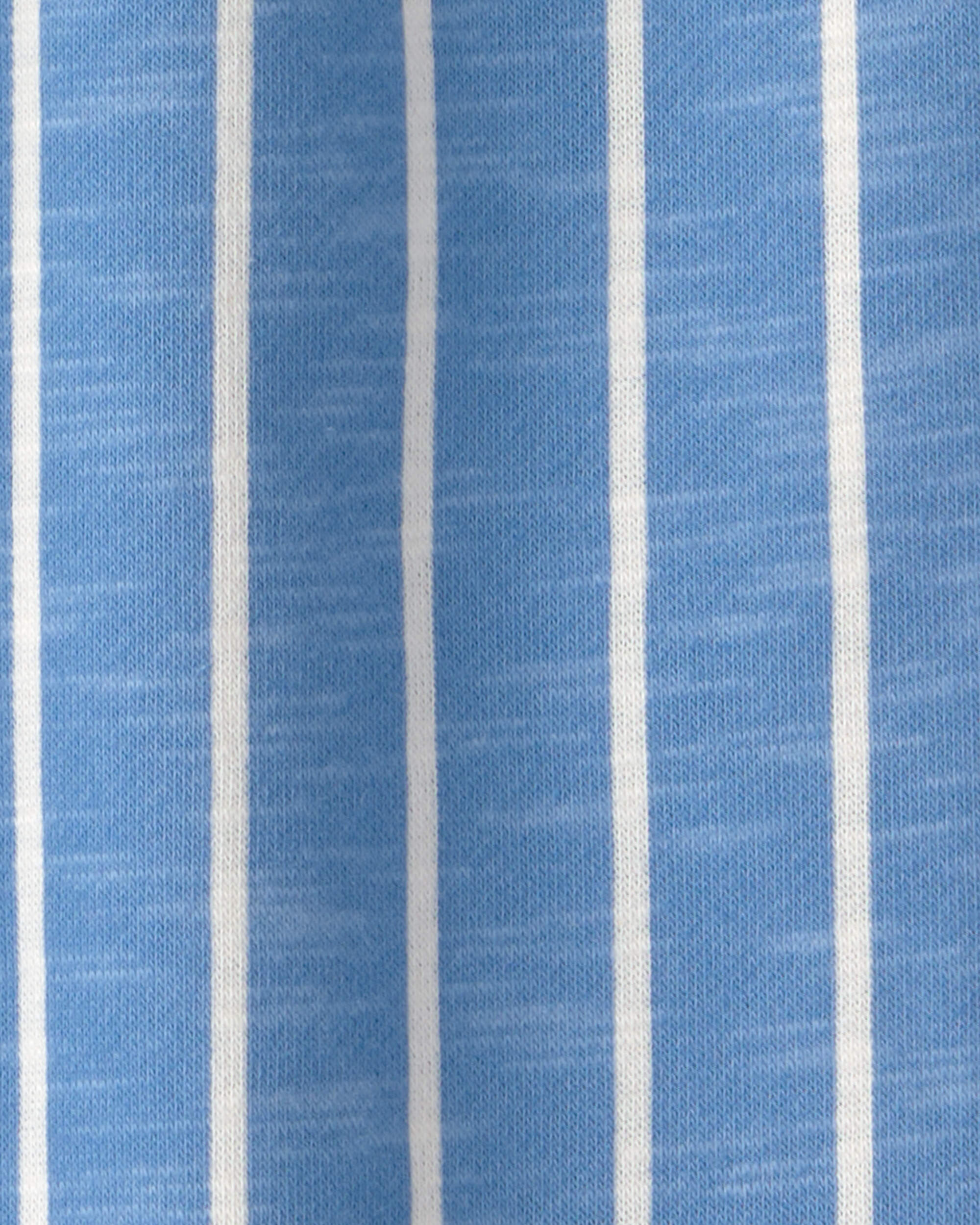 Toddler Striped French Terry Pants - Blue/White