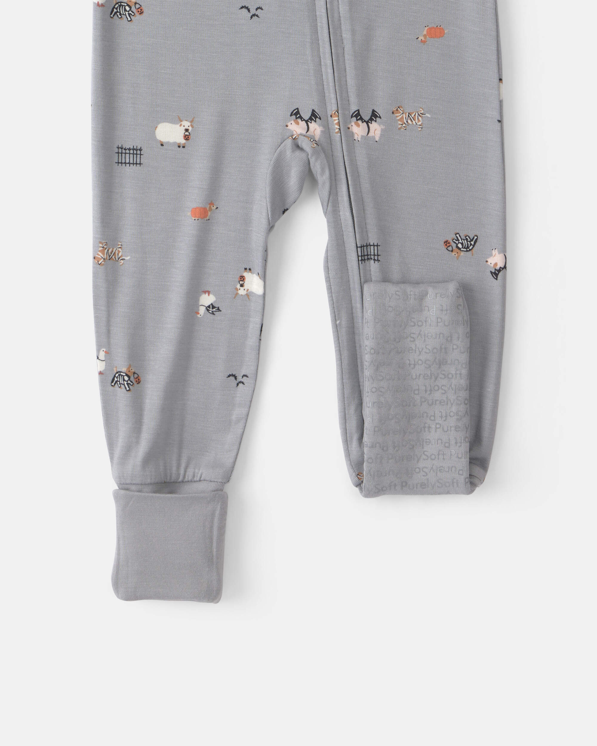 Baby 1-Piece Halloween PurelySoft™ Snug Fit Pyjama - Grey
