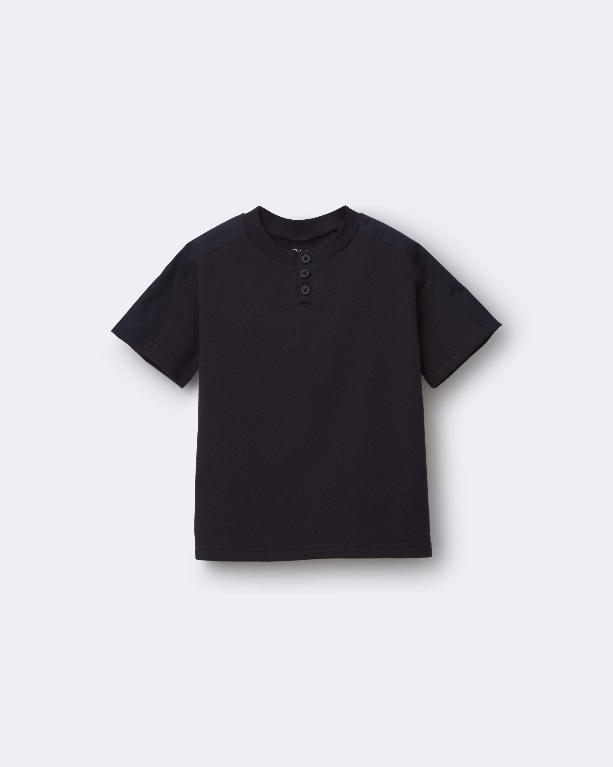 Toddler Boy Henley Tee - Black
