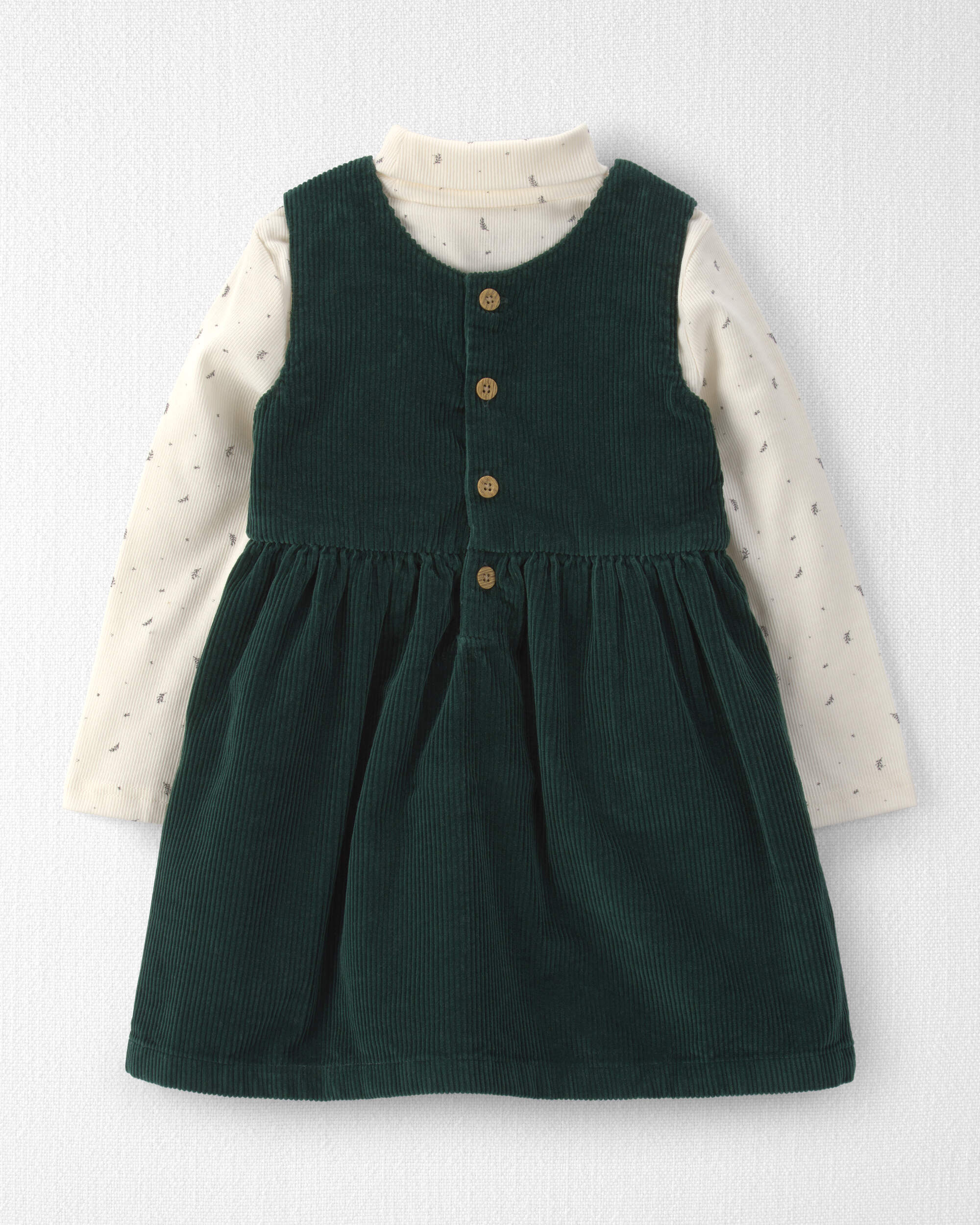 Toddler Girl 2-Piece Organic Cotton Corduroy Jumper Set