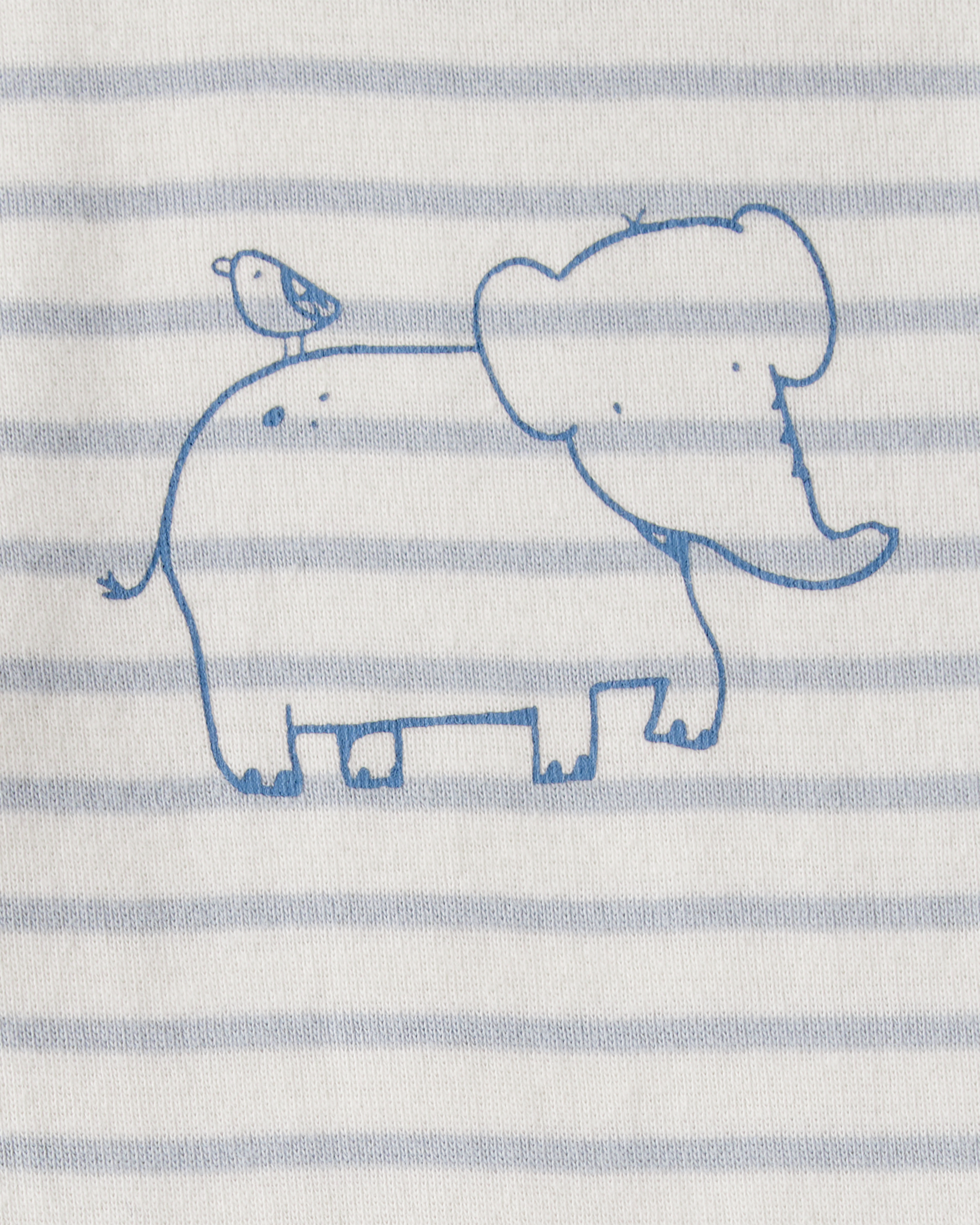 Baby Boy 5-Pack Hippo Multipack Bodysuits - Brown/Blue/White