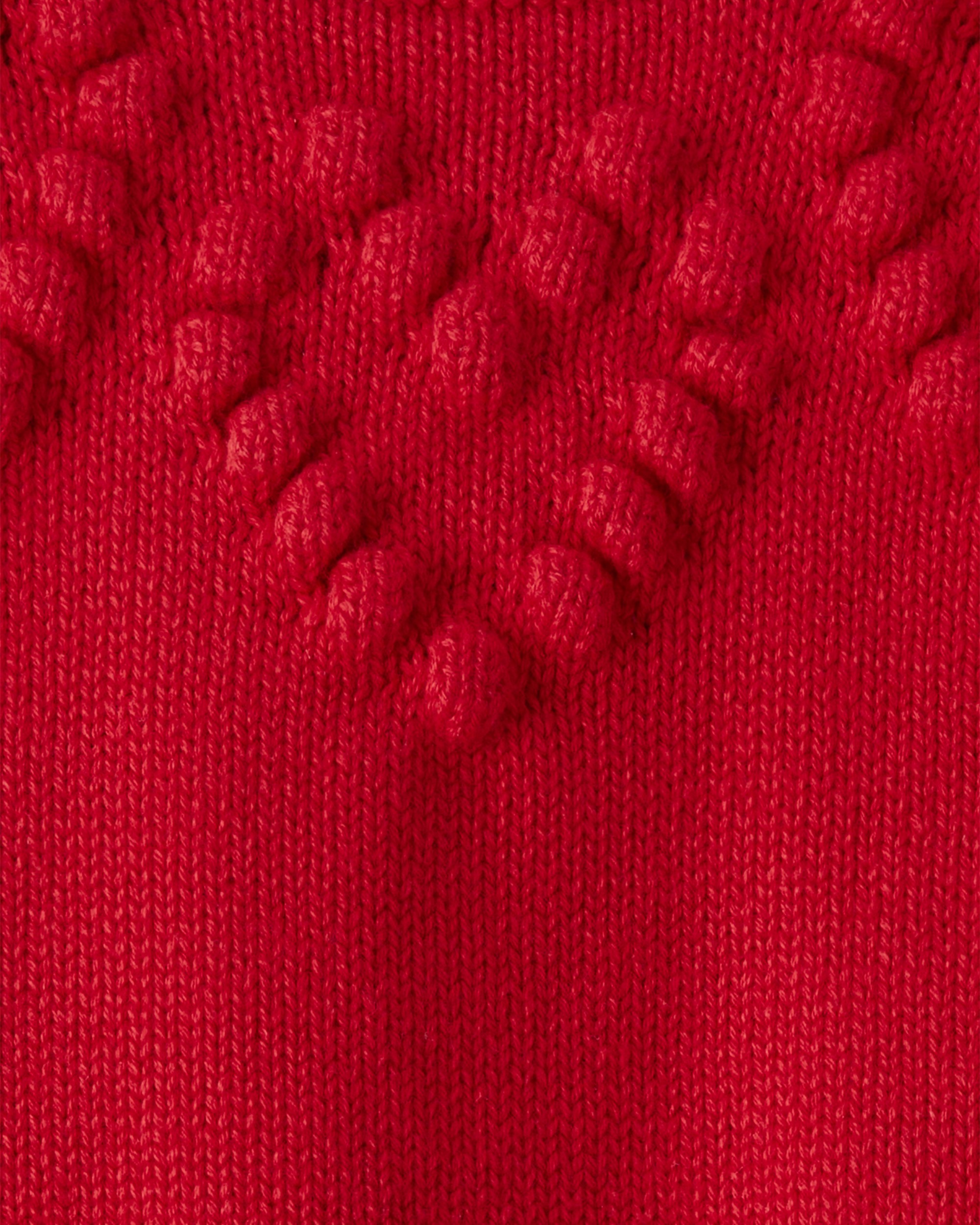 Baby Girl Heart Long-Sleeve Sweater - Red