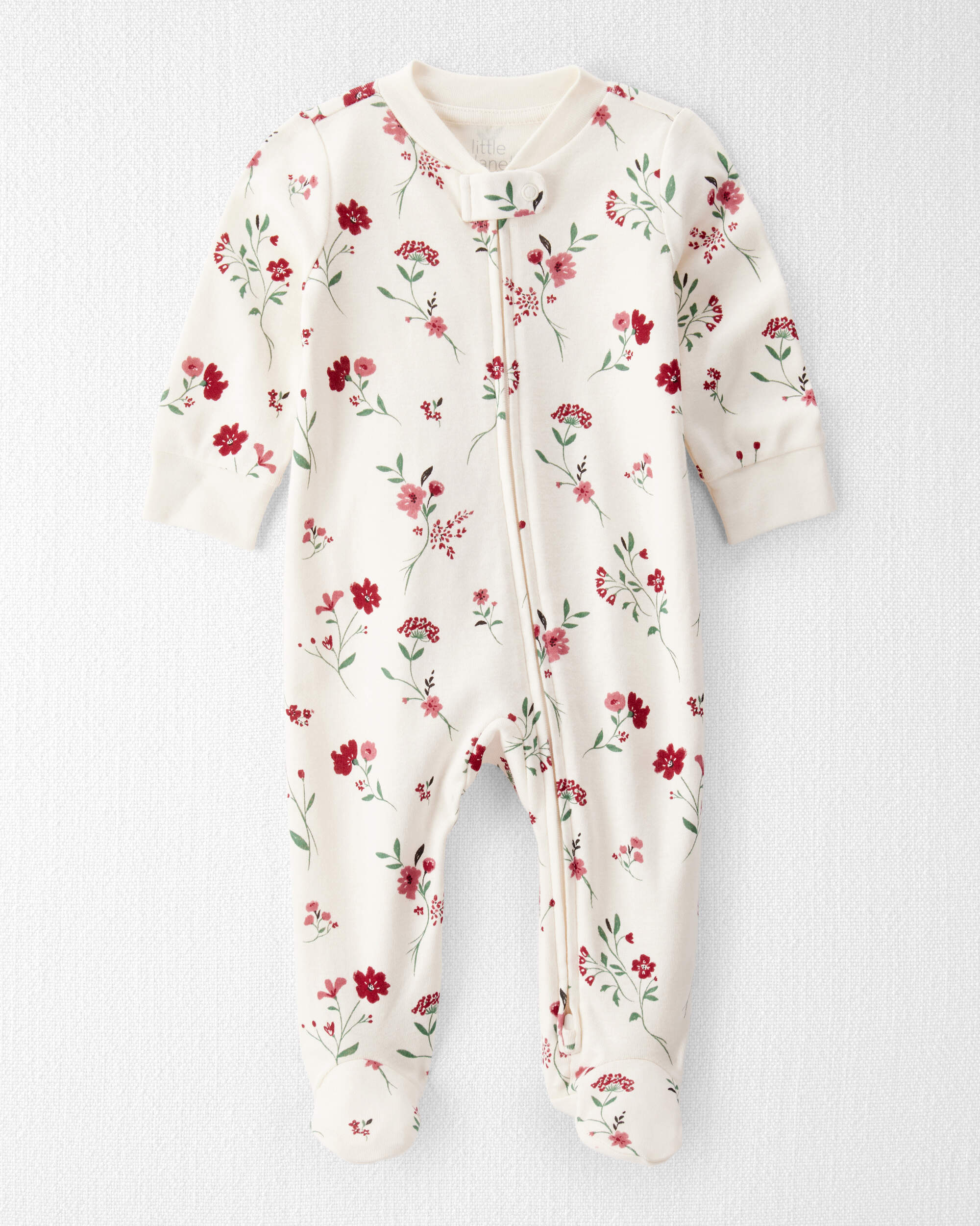 Baby Girl Organic Cotton Sleeper Rosethorn Hollow
