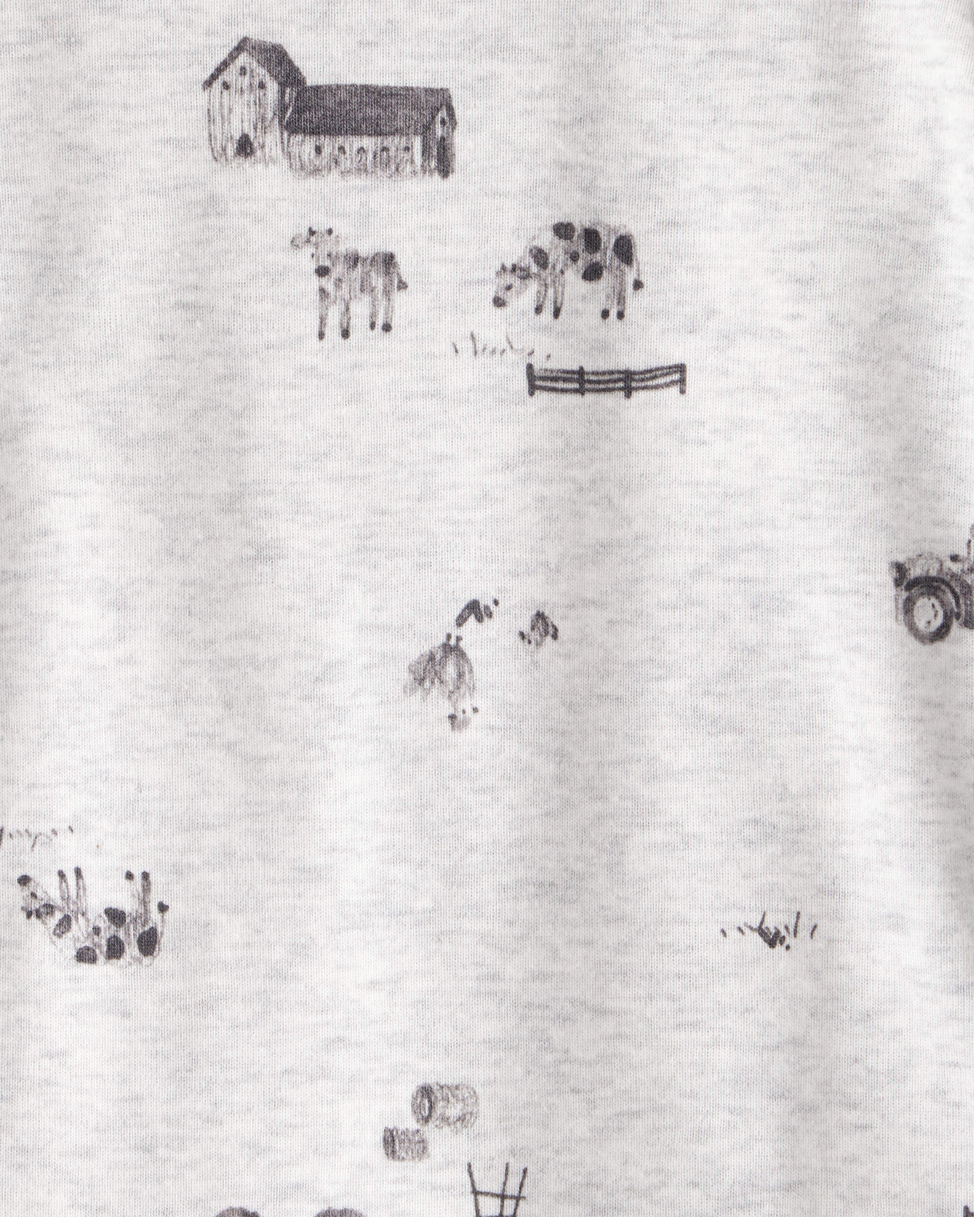 Baby Boy 4-Pack Sheep Print Long-Sleeve Multipack Bodysuits - White