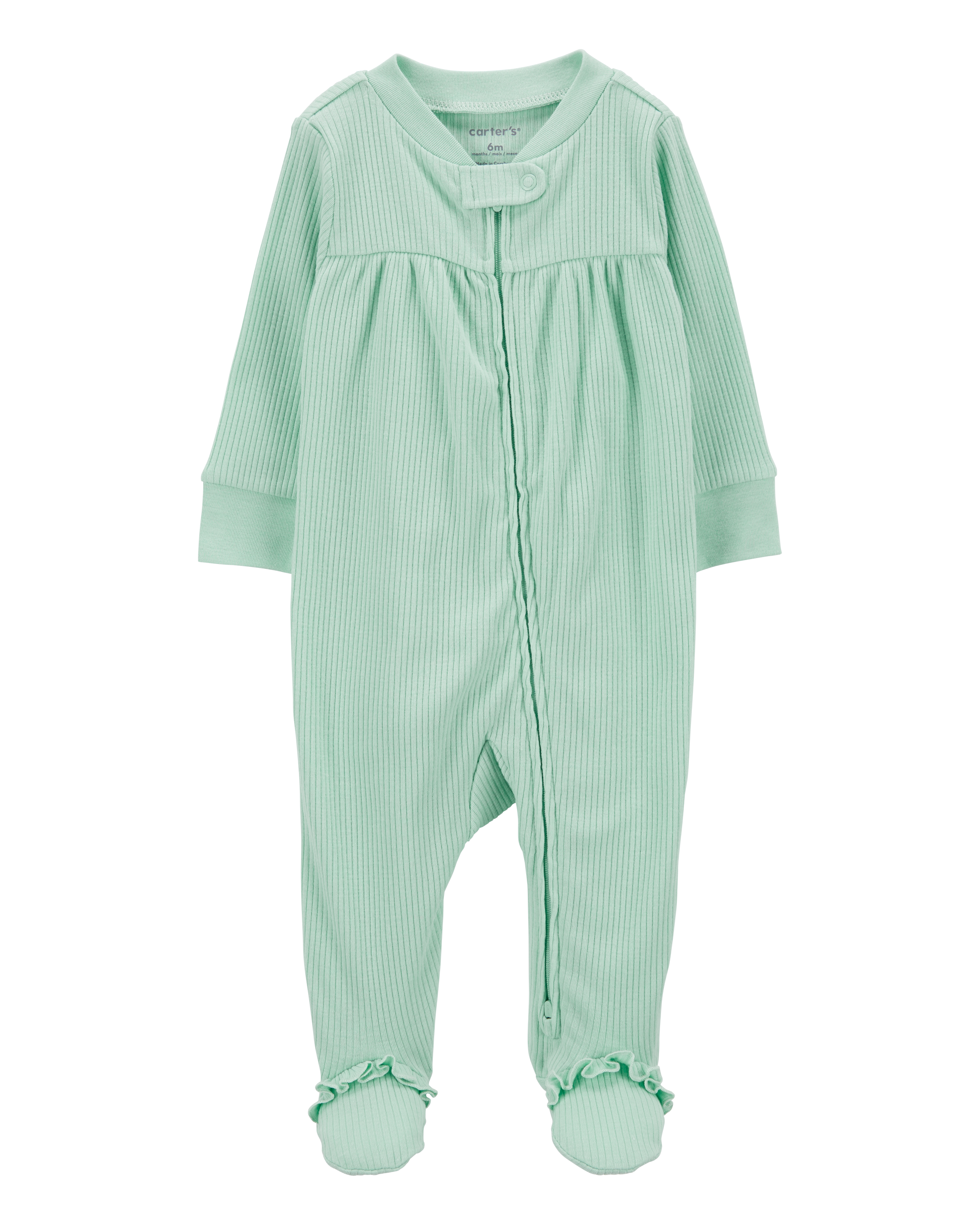 Baby Textured 2-Way Zip Sleeper Pyjamas