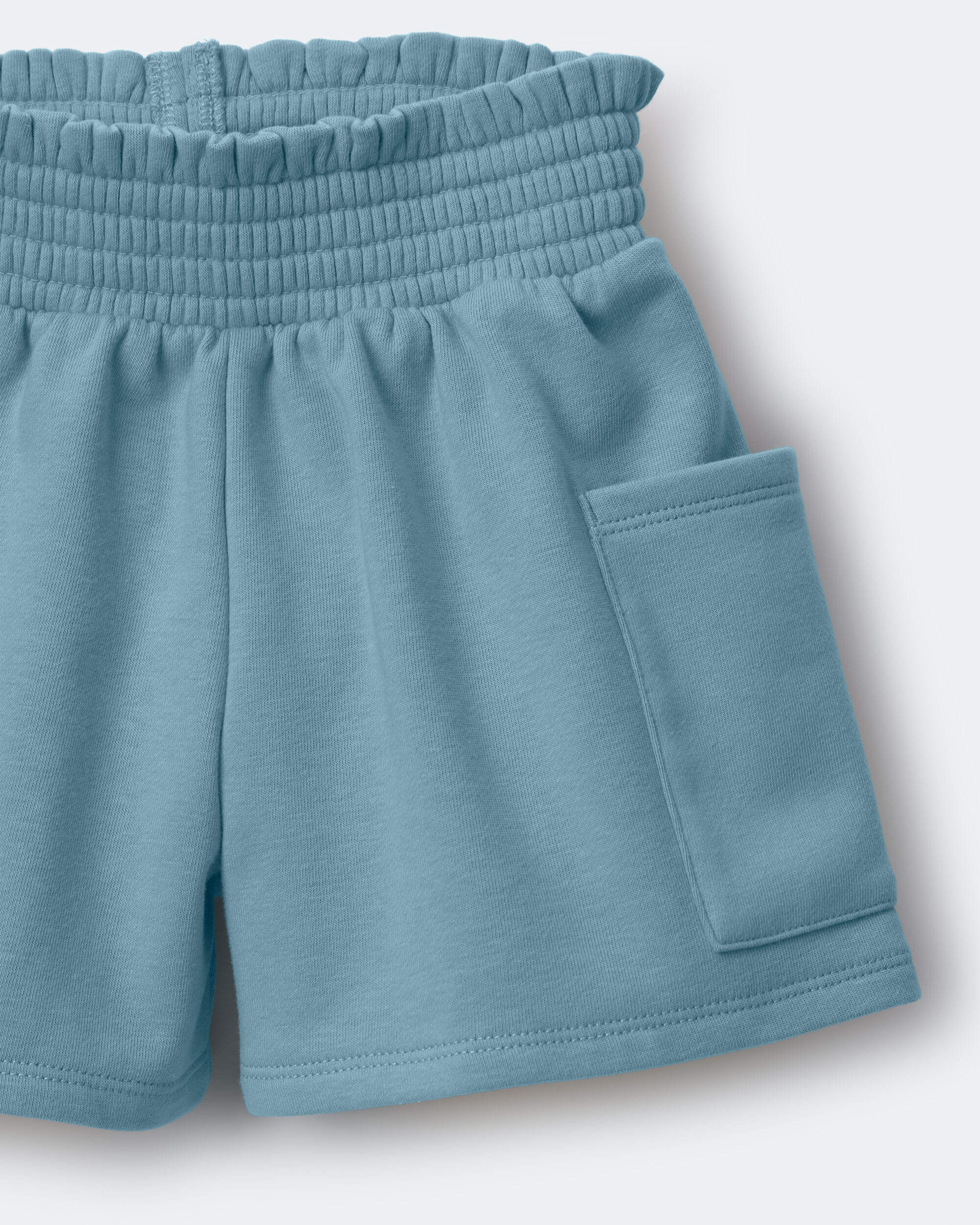 Toddler Girl Swing Short with Pockets - Pale Blue