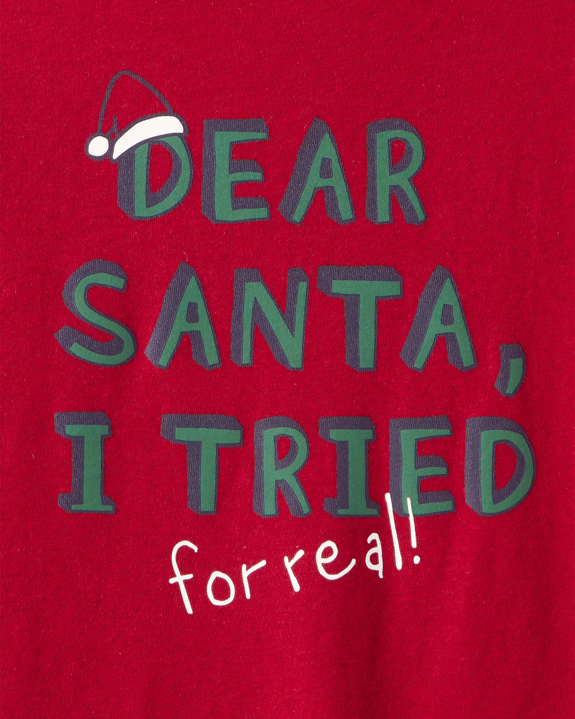 Boys Christmas Santa Long-Sleeve Graphic Tee - Red
