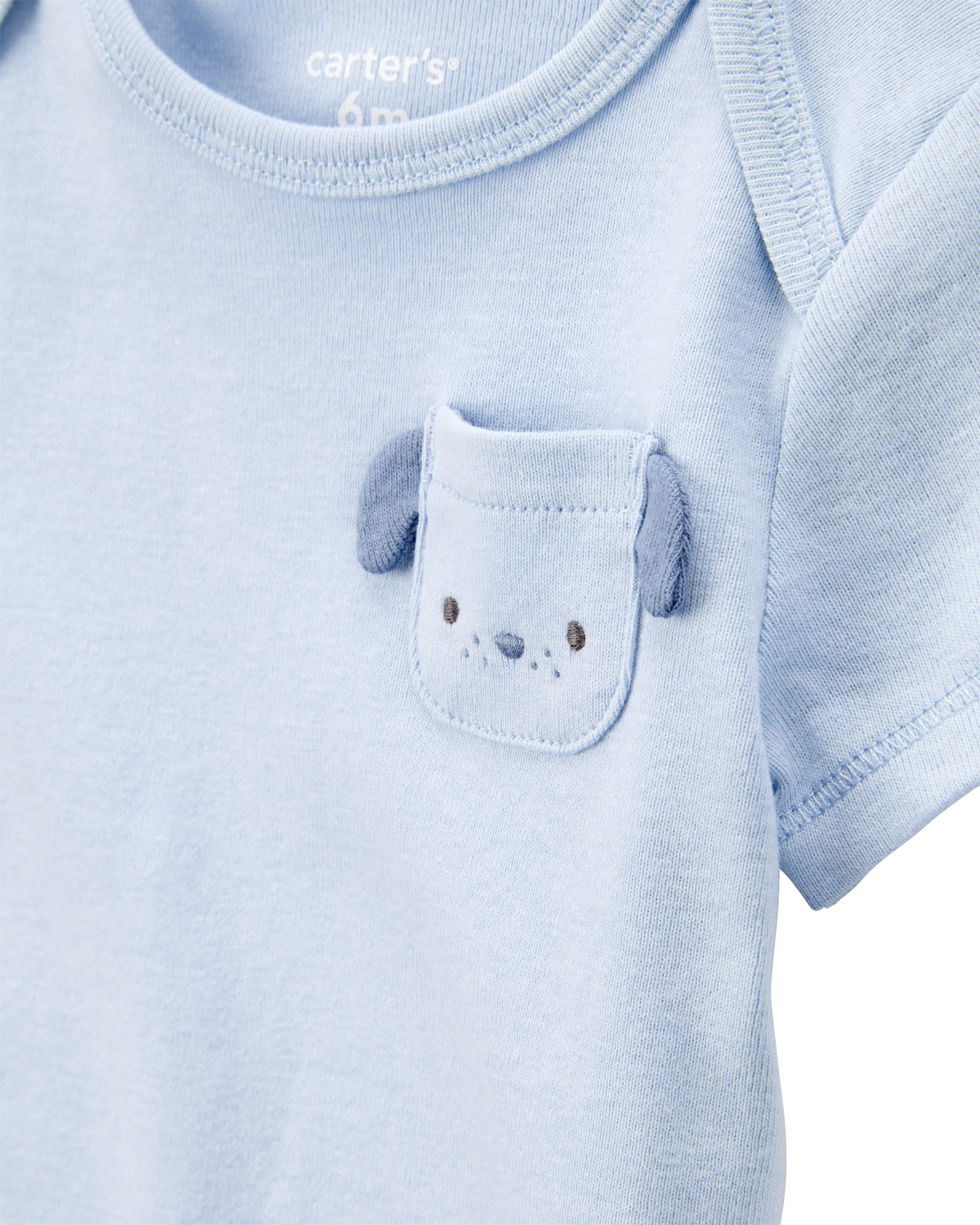 Baby Boy 5-Pack Dog Short-Sleeve Cotton Bodysuits
