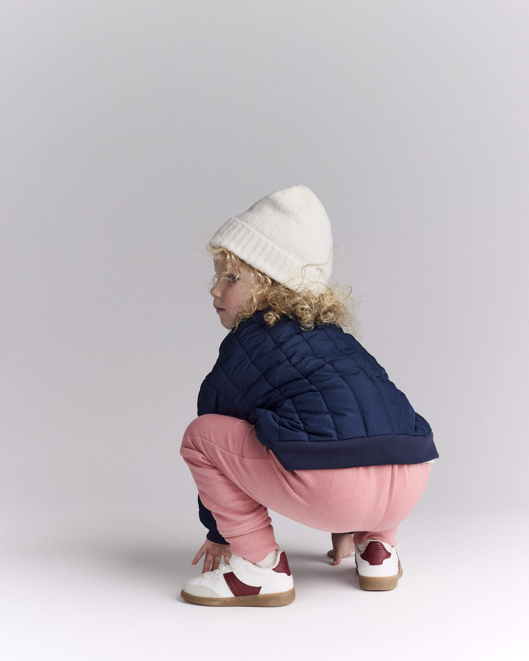 Toddler Quilted Bomber Jacket - Navy