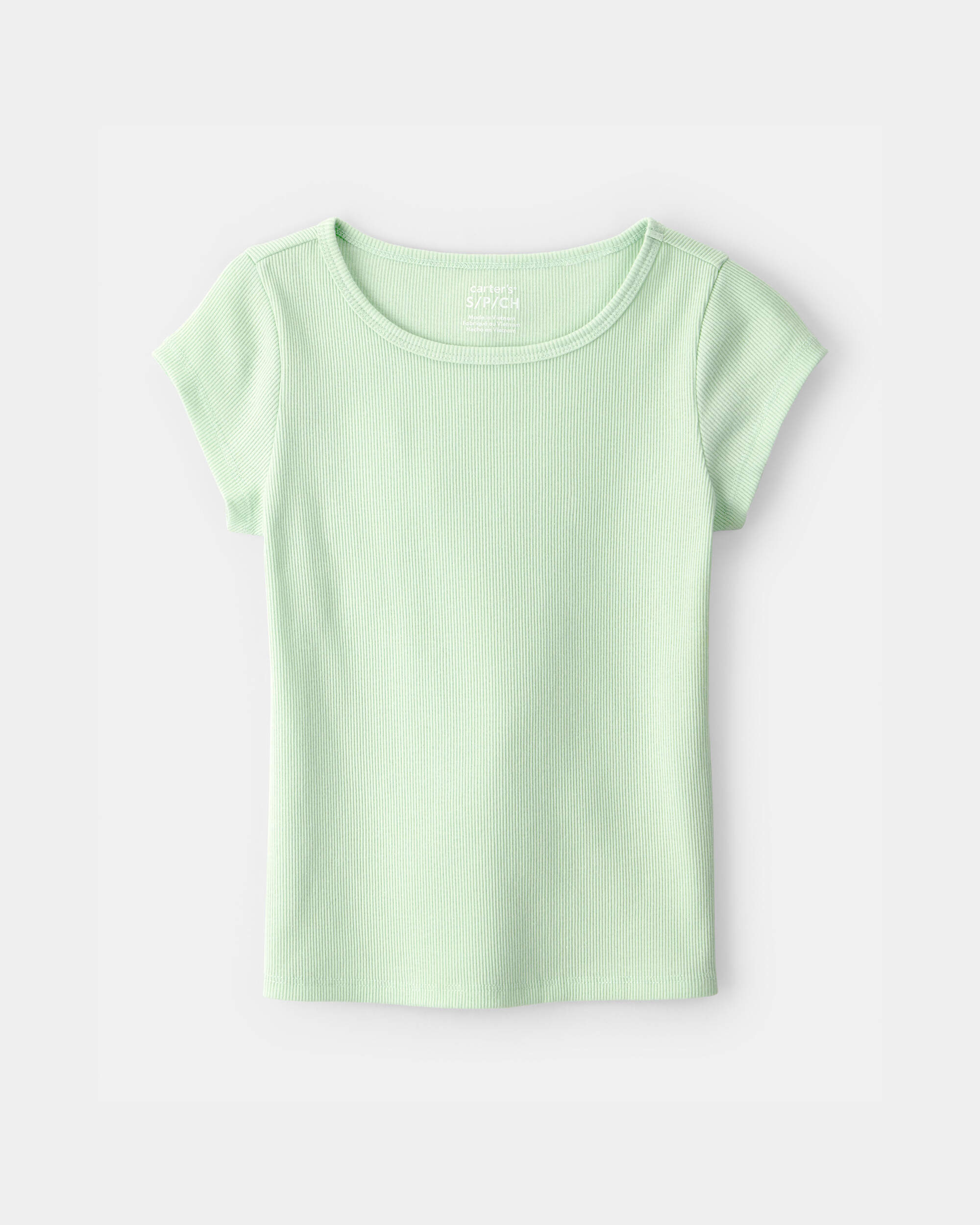 Girls Rib Top - Green