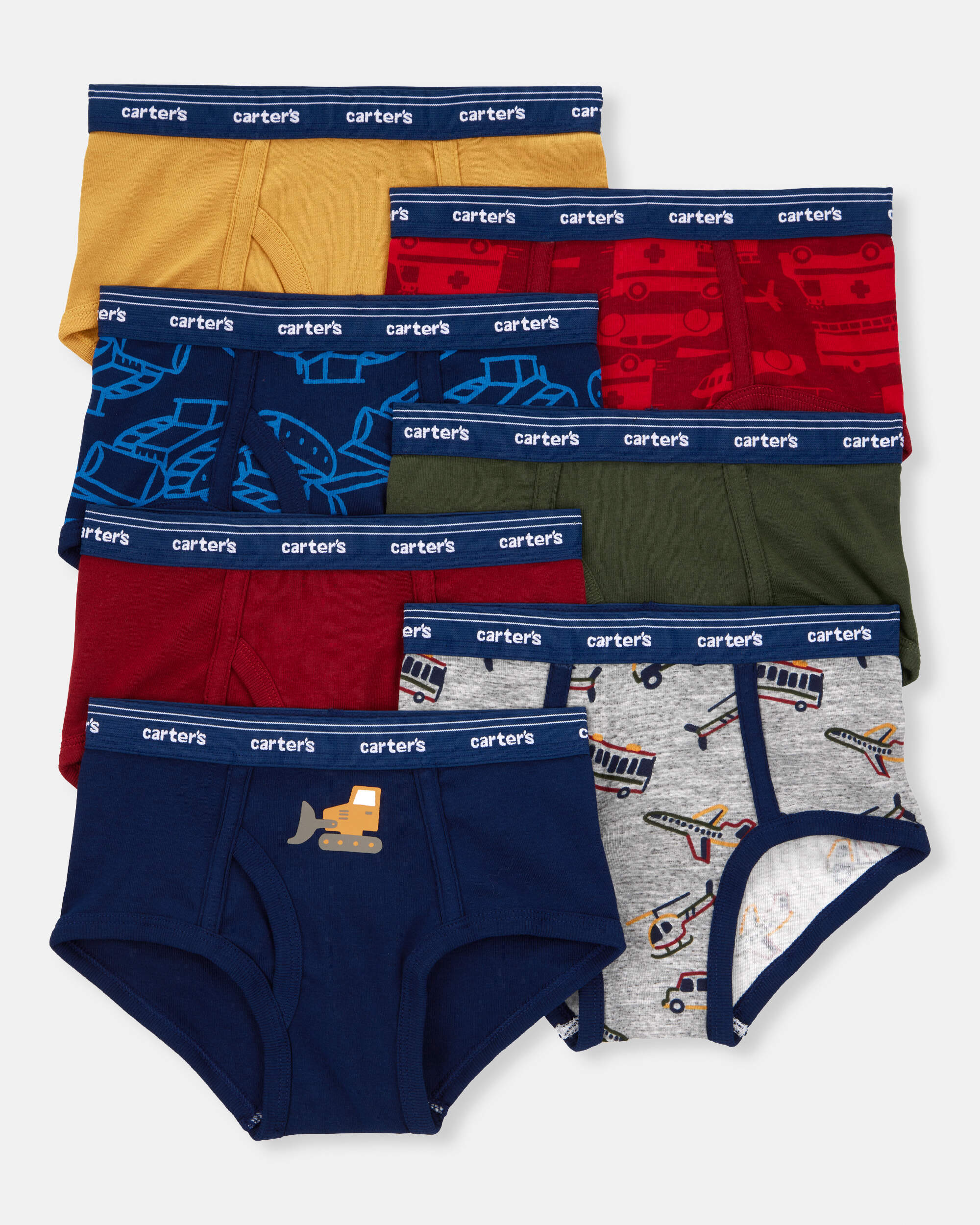 Boys 7-Pack Construction Print Brief Underwear