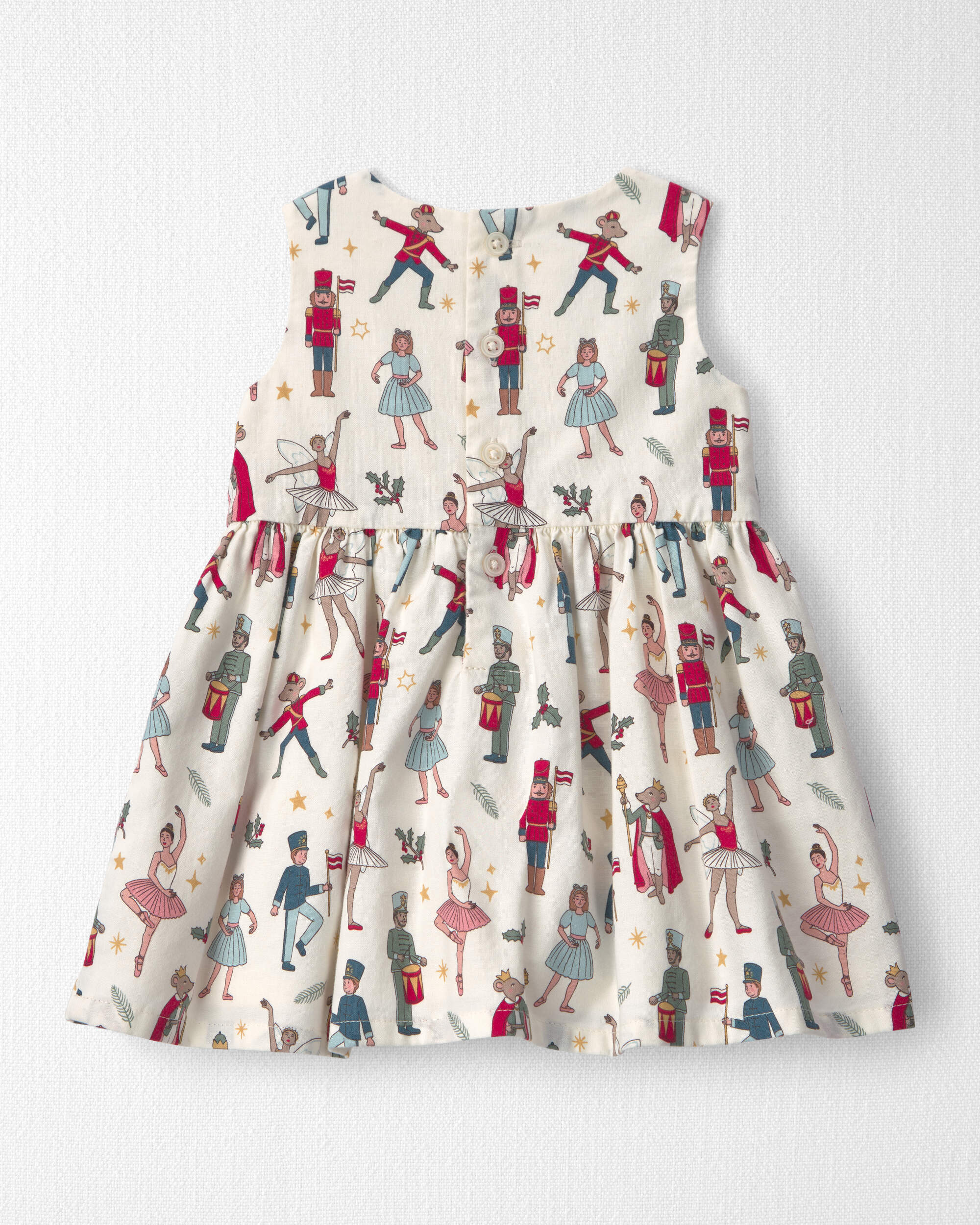 Baby Girl 2-Piece Organic Cotton Cardigan Dress Set Nutcracker