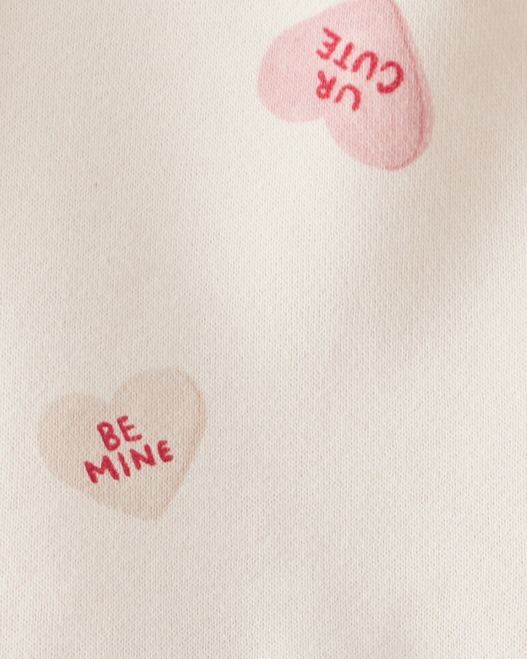 Baby Girl DayDream Fleece Valentine's Day Hearts Knit Dress - Ivory