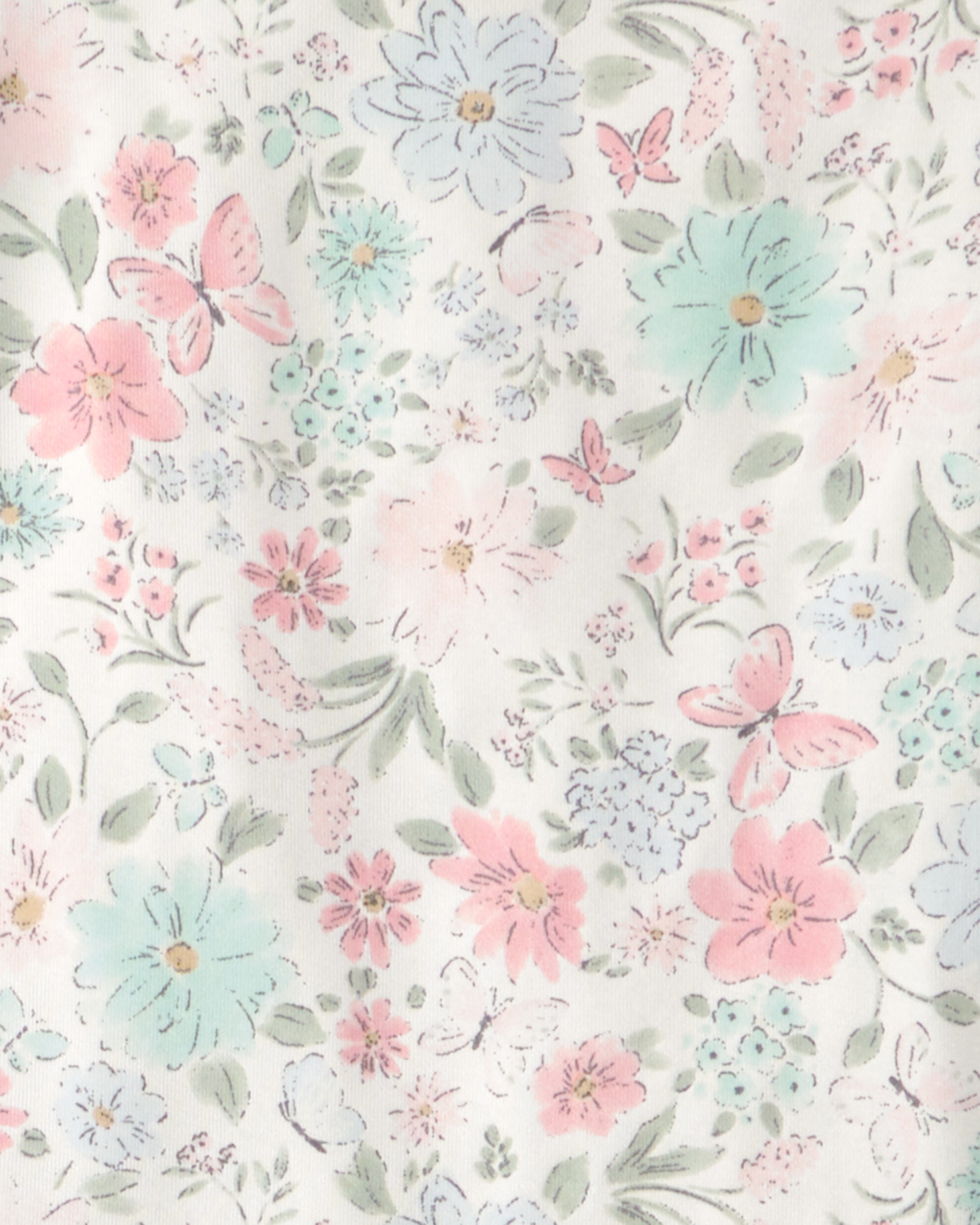 Girls Butterfly Garden PurelySoft 2-Piece Pajama Set