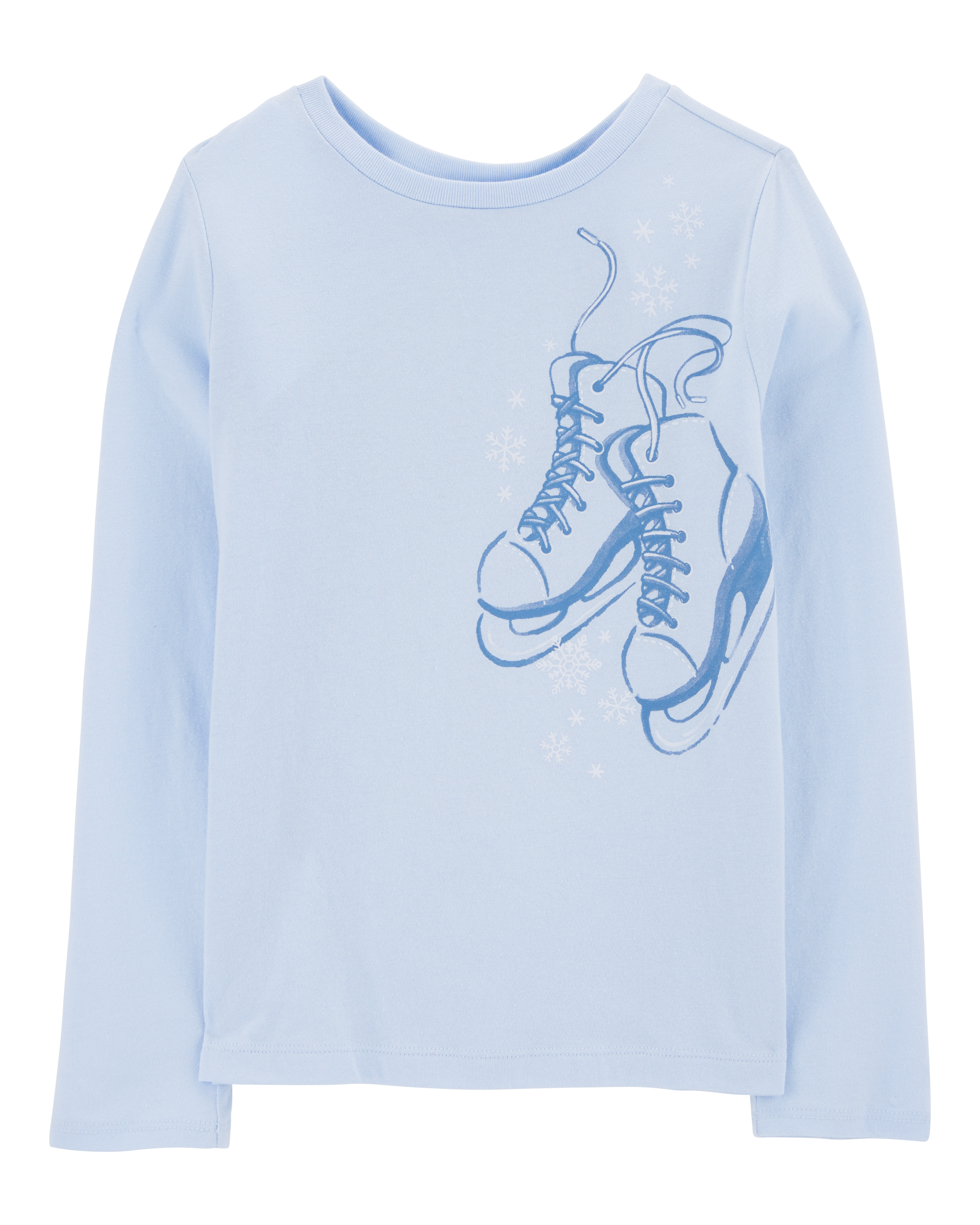 Kid Ice Skates Long-Sleeve Graphic Tee