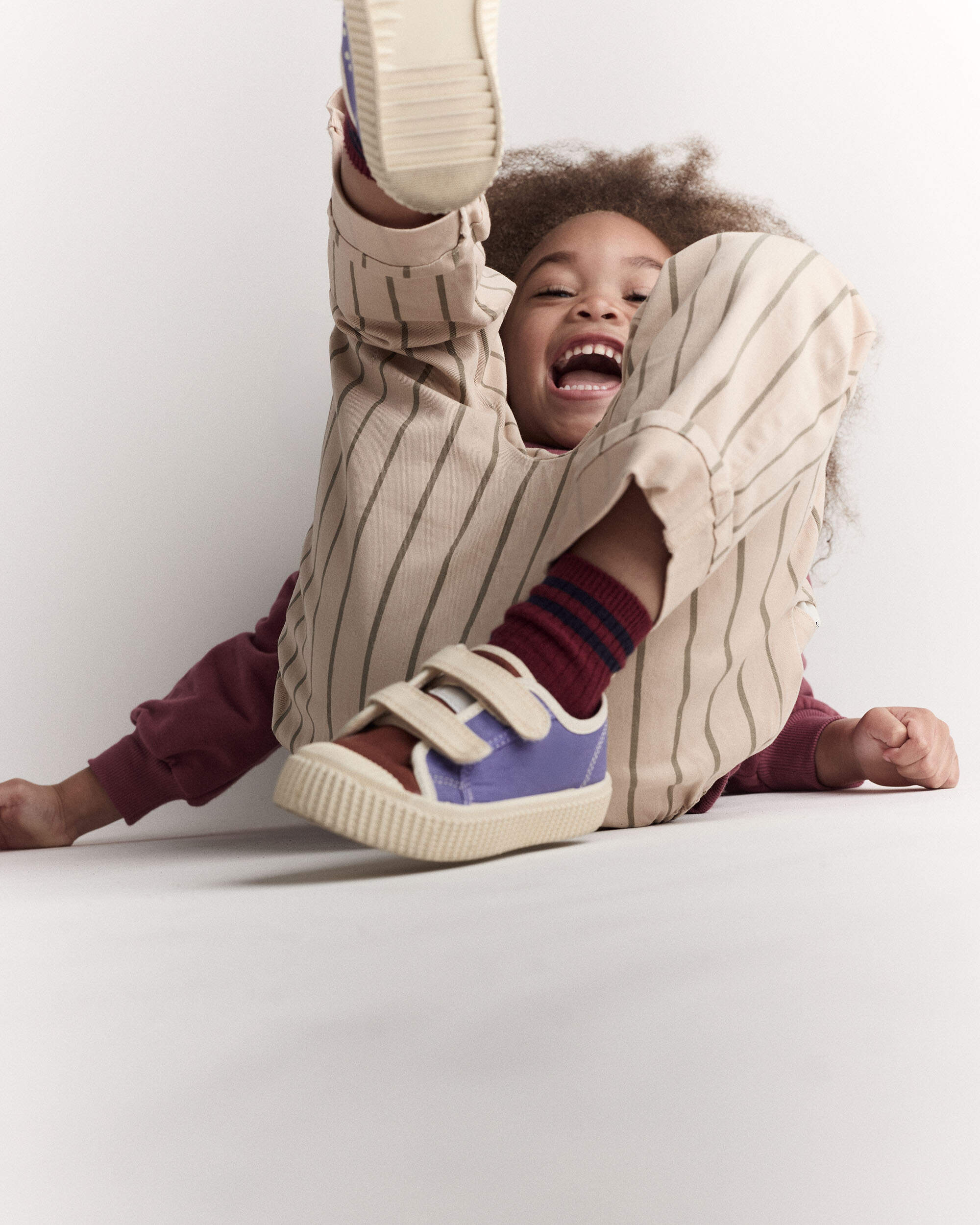 Toddler Striped Playground Pant - Beige/Olive