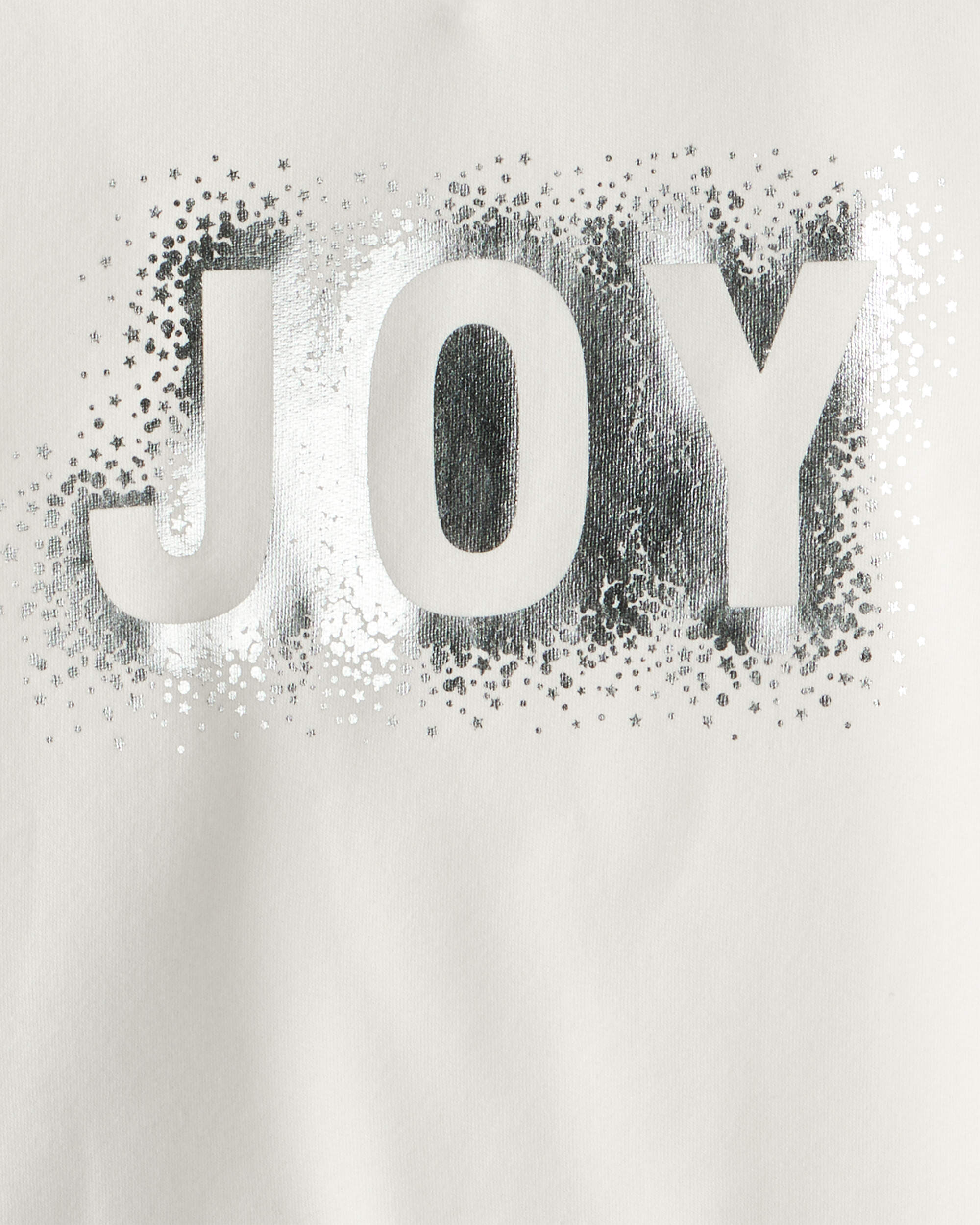 Girls Christmas 2-Piece Joy Long-Sleeve Top & Skirt Set - White