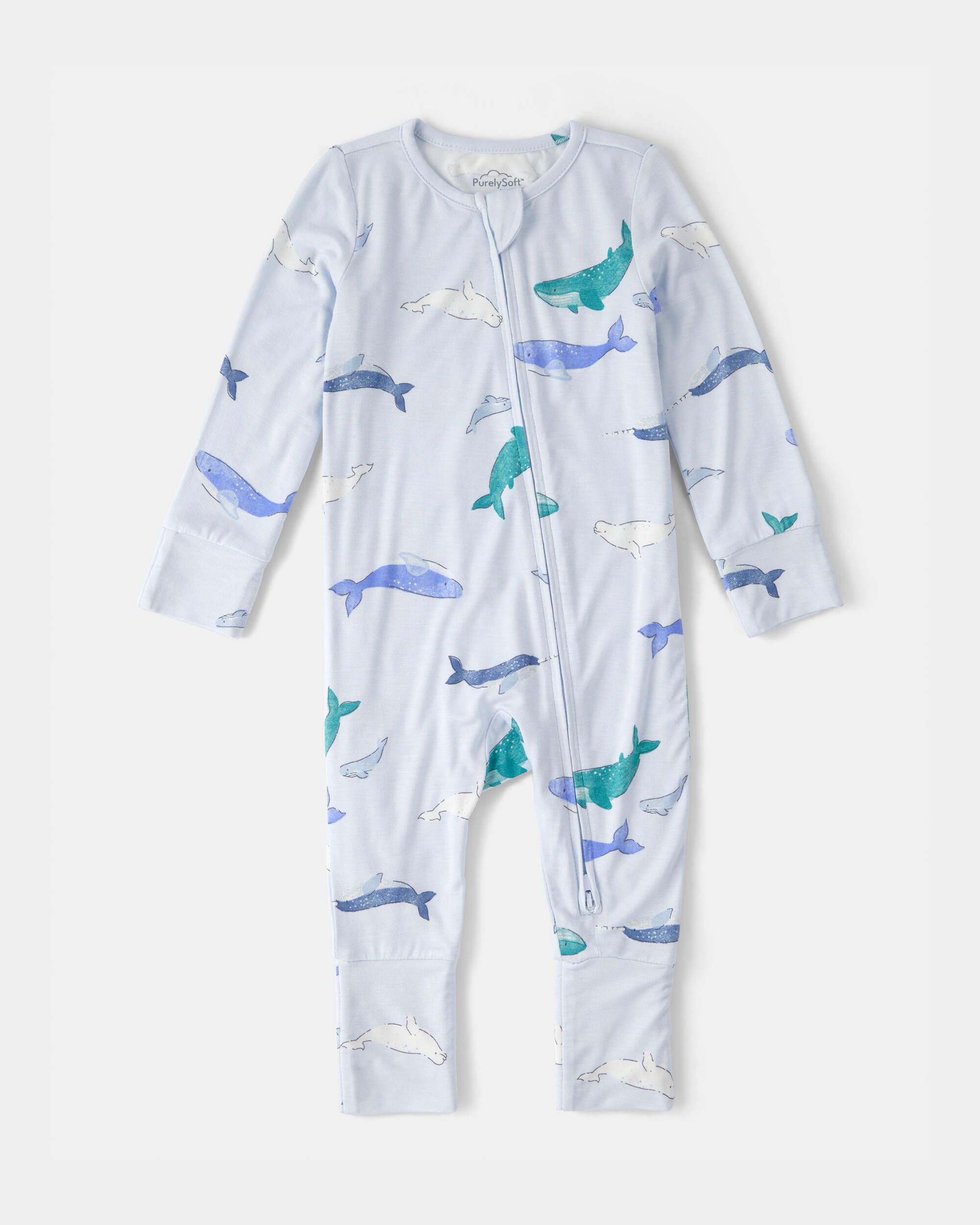 Baby Whale PurelySoft 2-Way Zip Sleeper - Blue