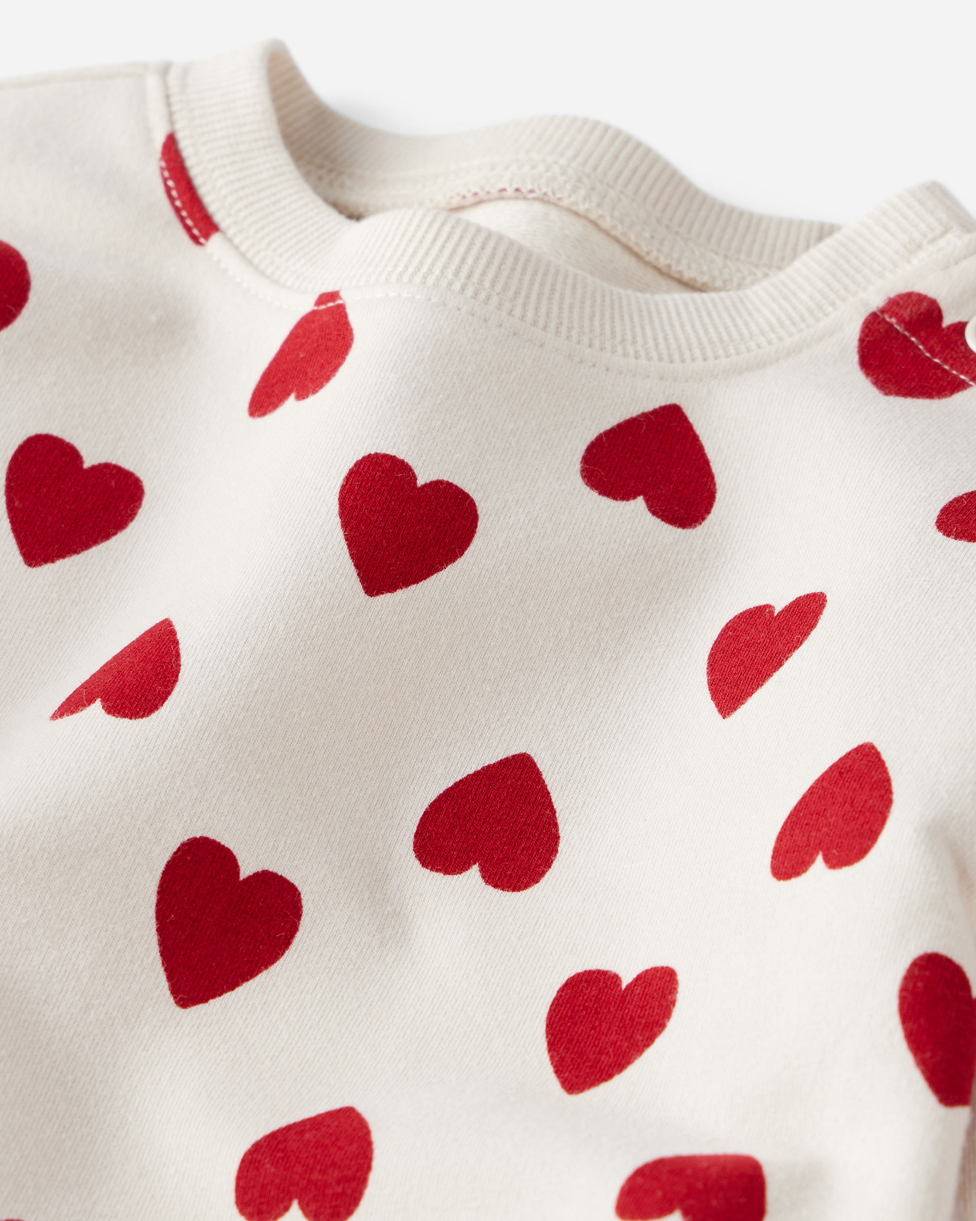 Baby Organic Cotton Bubble Forever Hearts Print