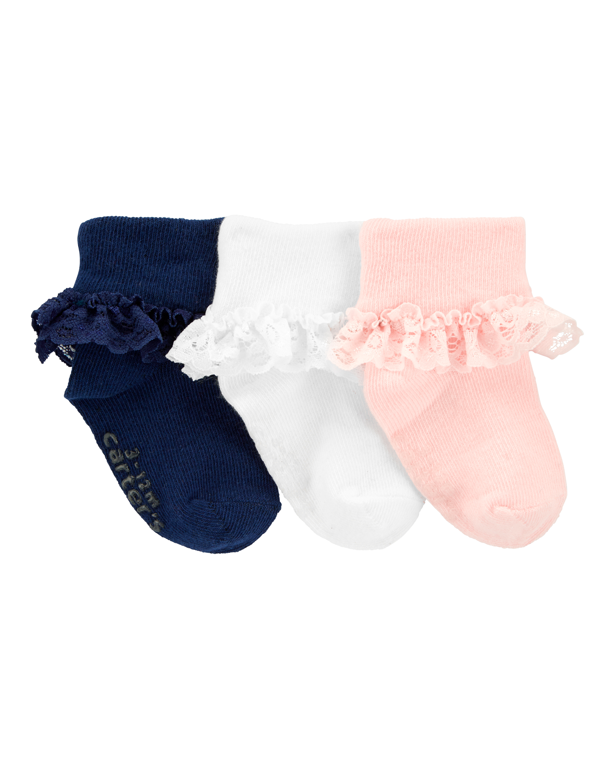 Toddler 3-Pack Lace Cuff Socks