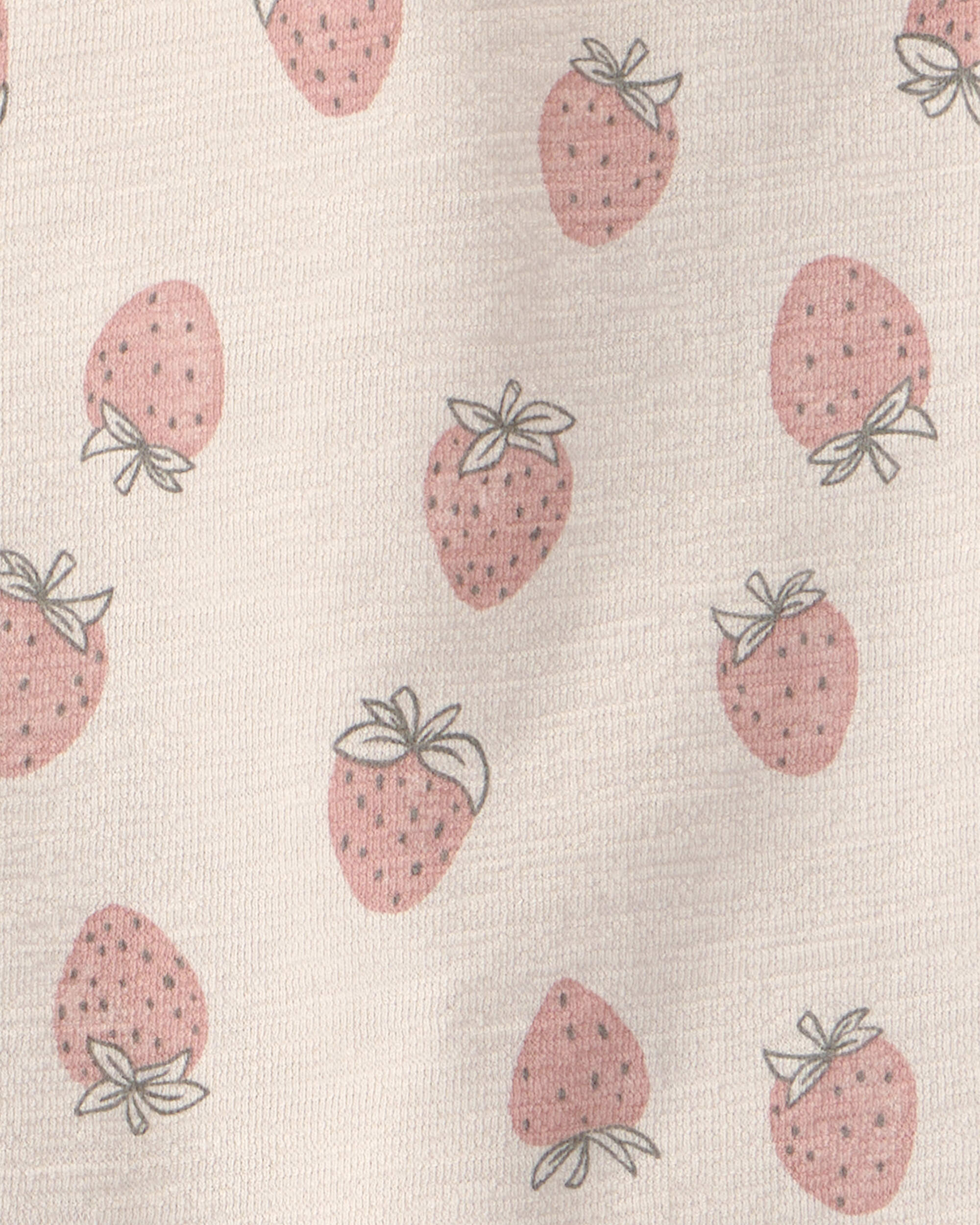 Girls 2-Piece Top & Short Set Made with Organic Cotton Strawberry Print