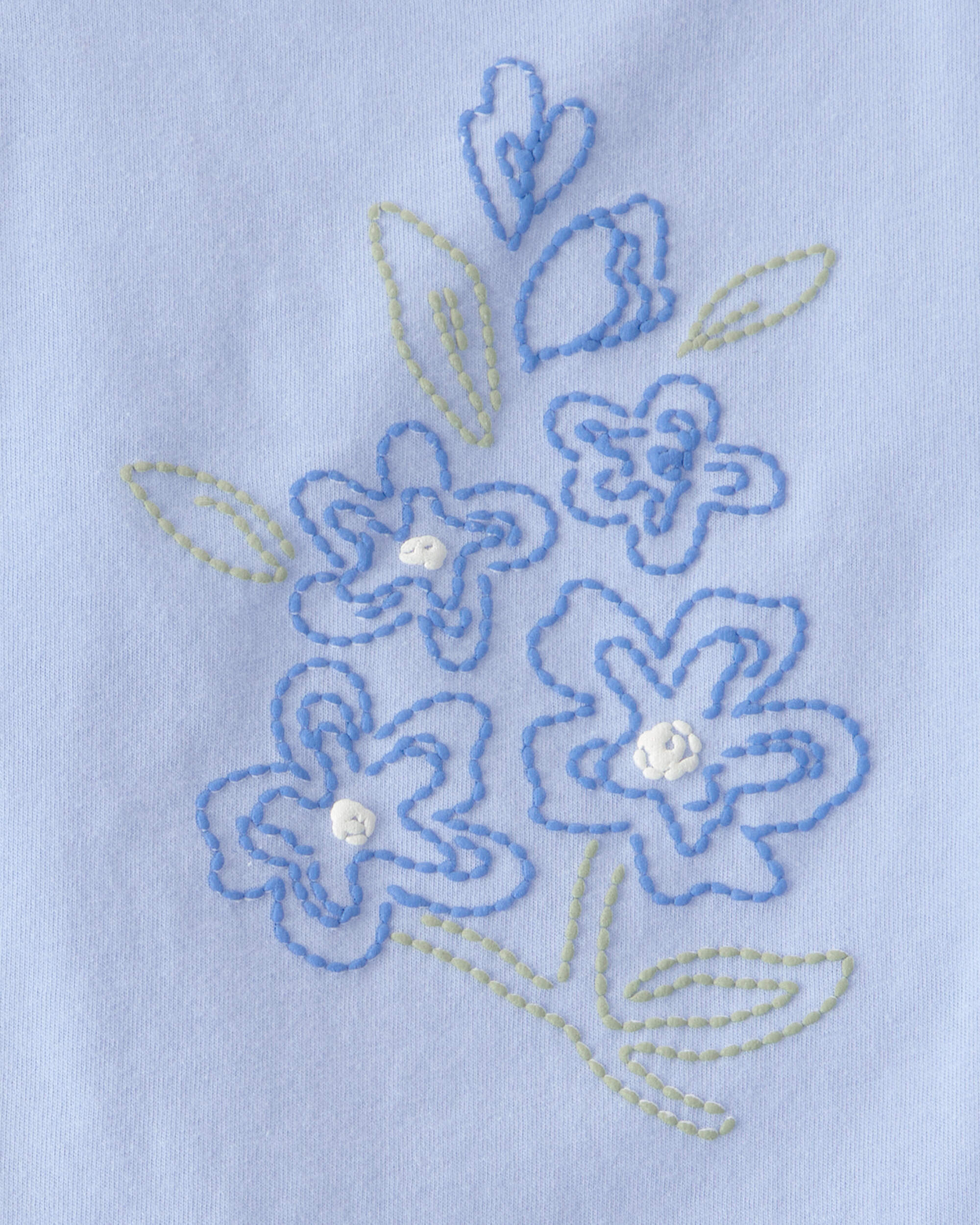 Baby Girl 2-Piece Floral Top & Skort Set - Blue