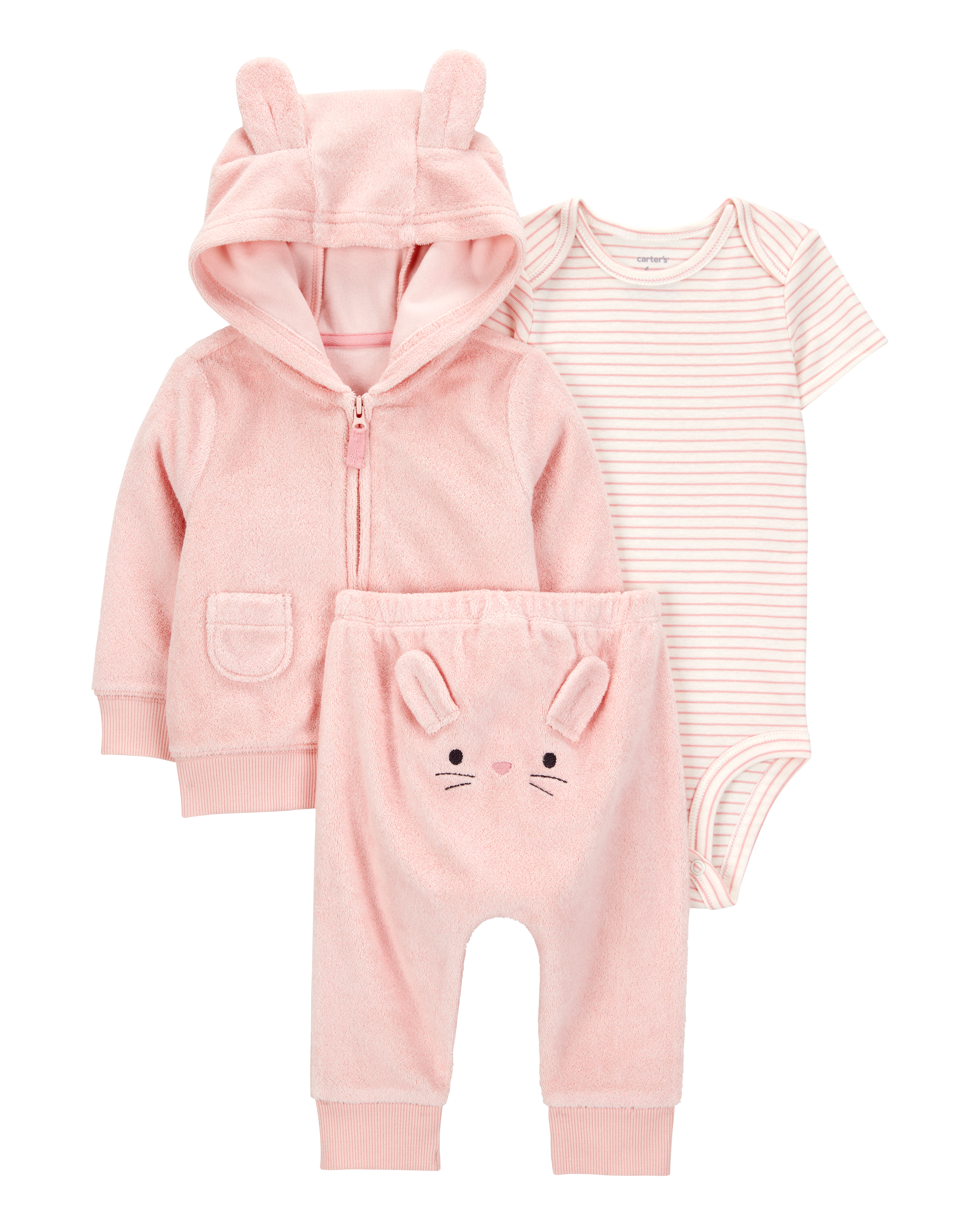 Baby 3-Piece Bunny Little Cardigan Set