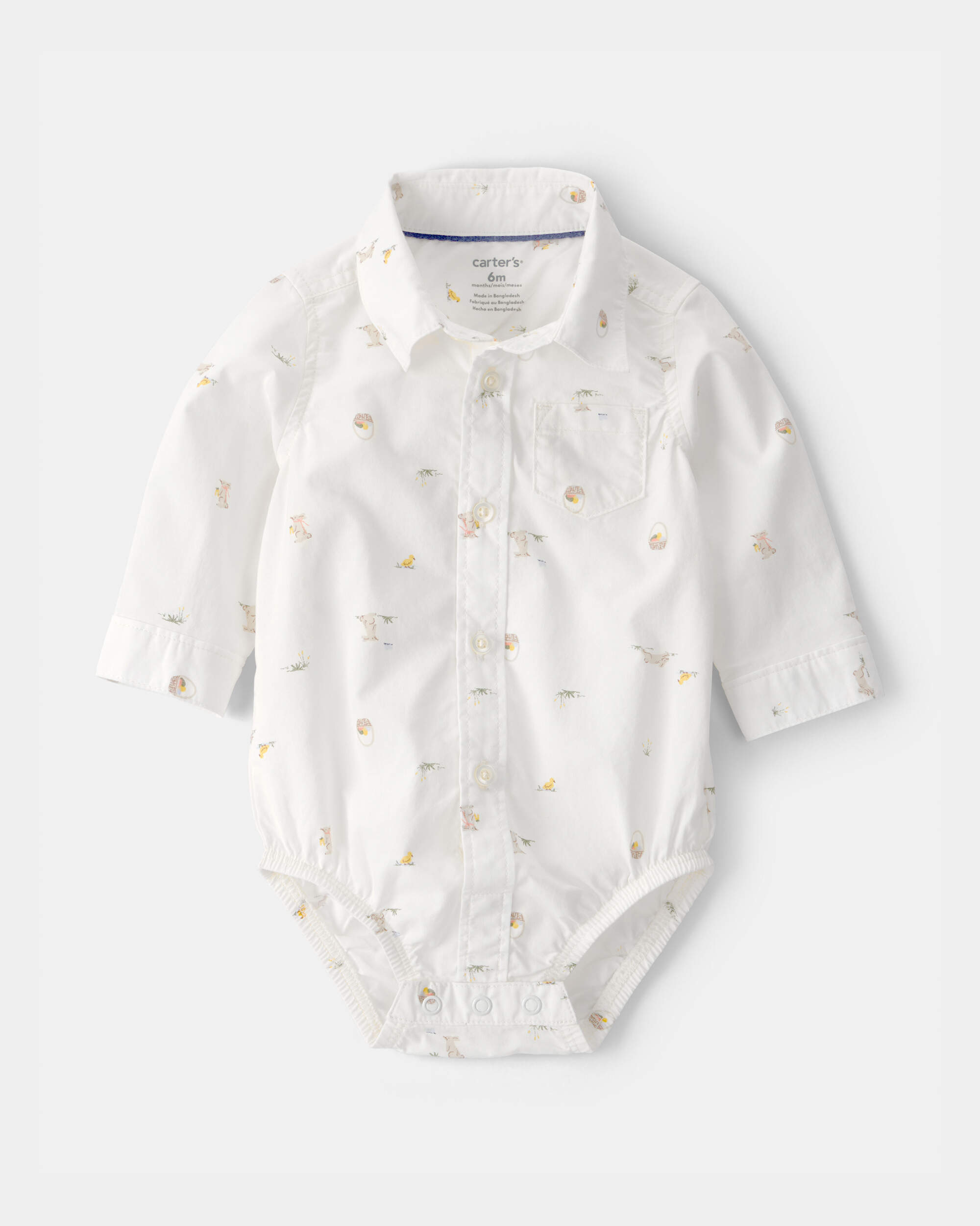 Baby Boy 2-Piece Bunny Bodysuit & Suspender Pant Set - Cream/Khaki