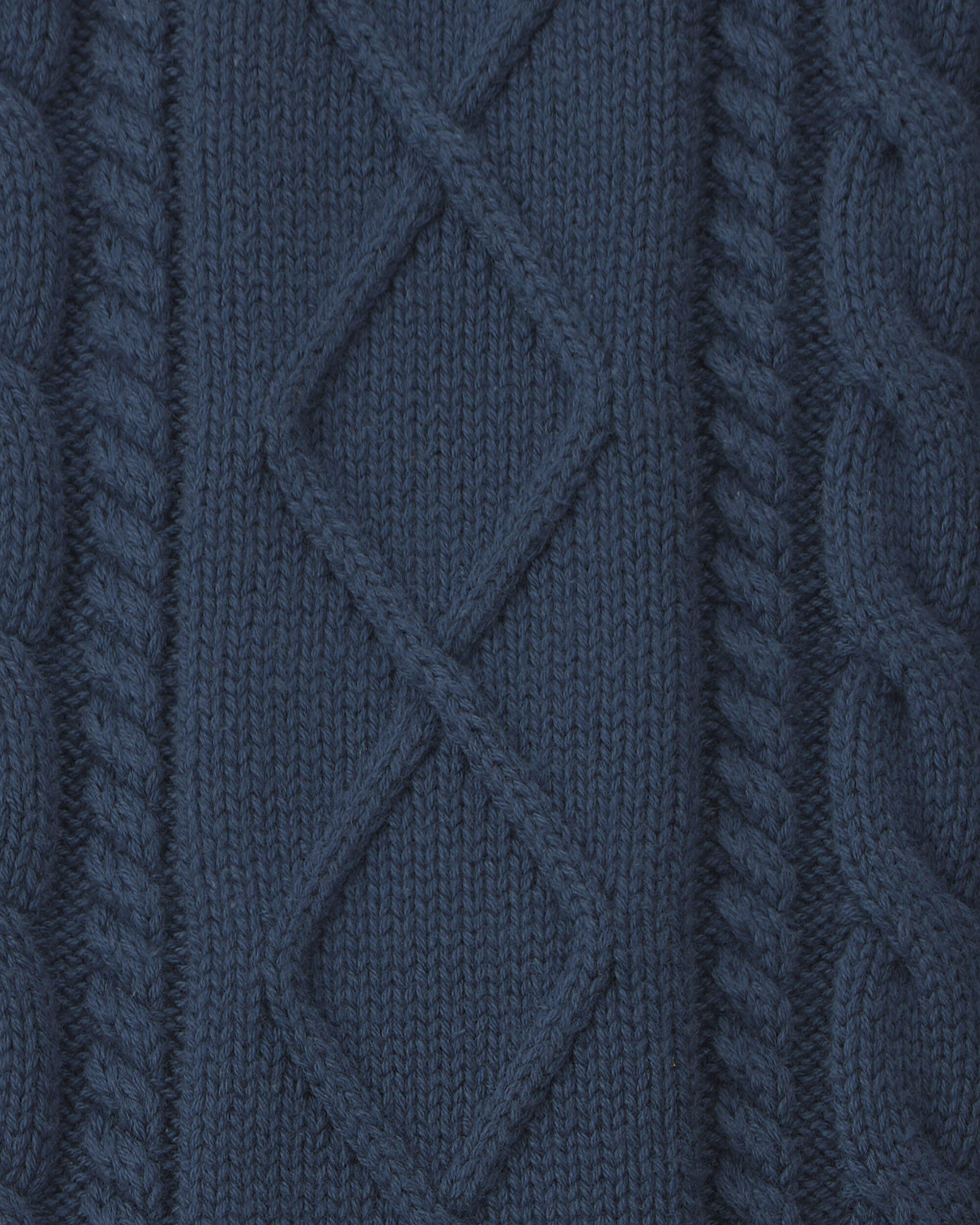 Baby Boy Organic Cotton Cable Knit Overalls