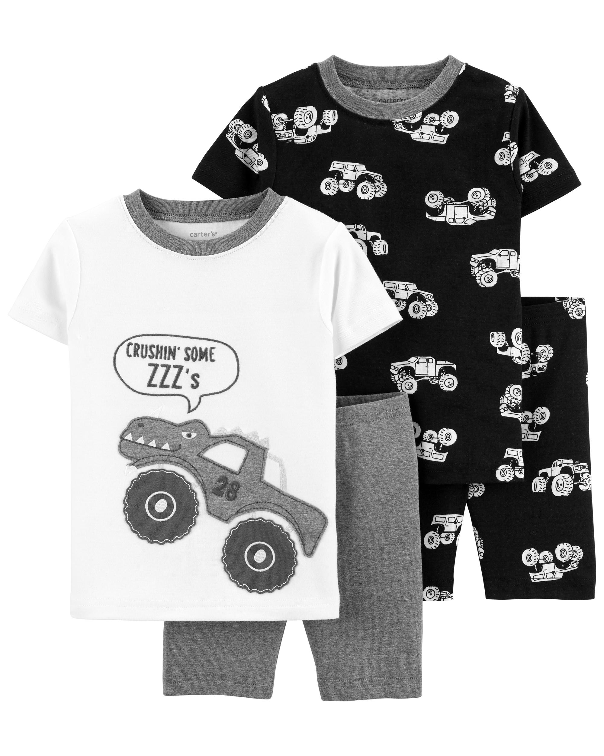 Toddler 4 Piece Monster Truck 100 Snug Fit Cotton Pyjamas