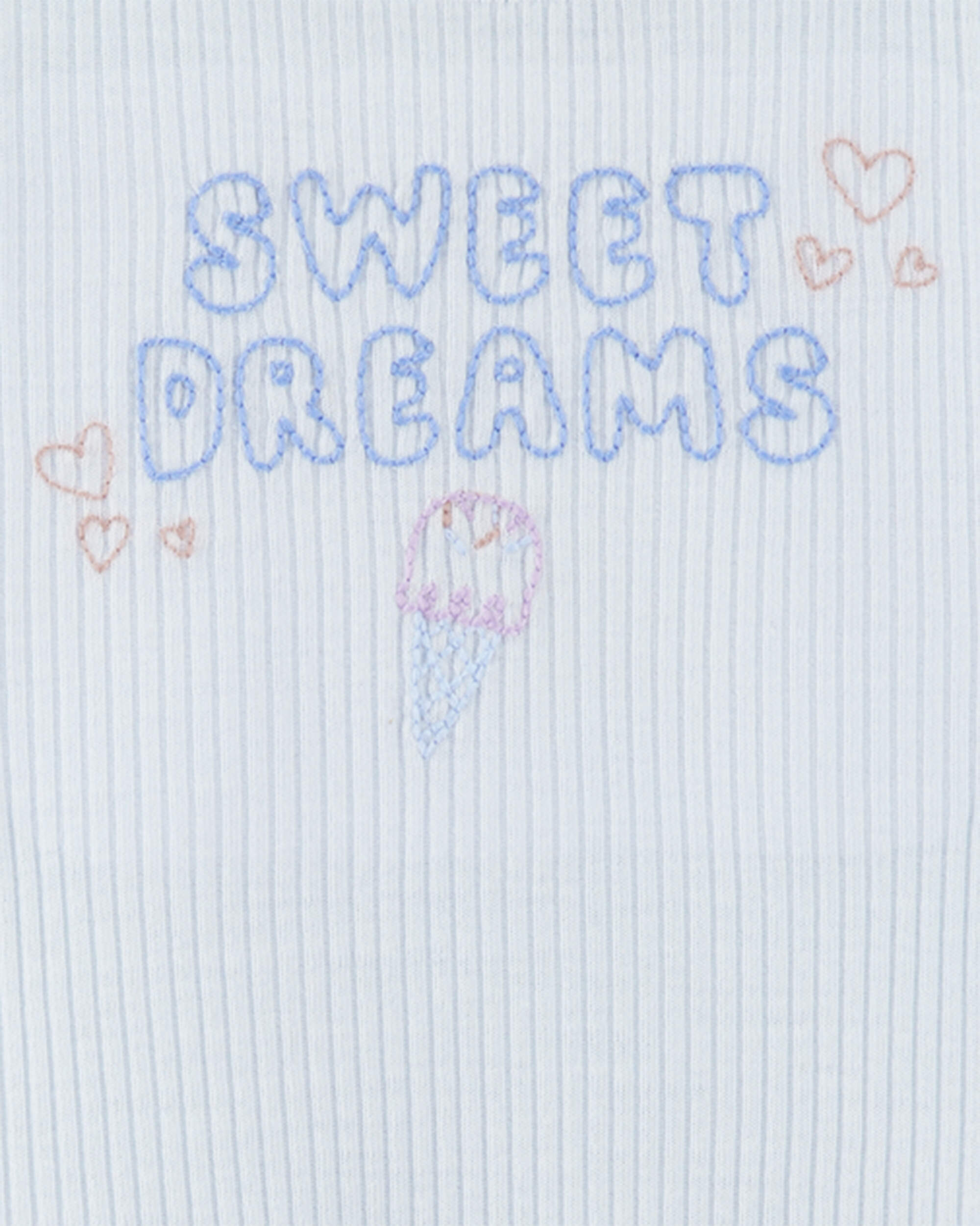 Toddler Girl Ice Cream Print Loose Fit 2-Piece Pyjamas - Blue