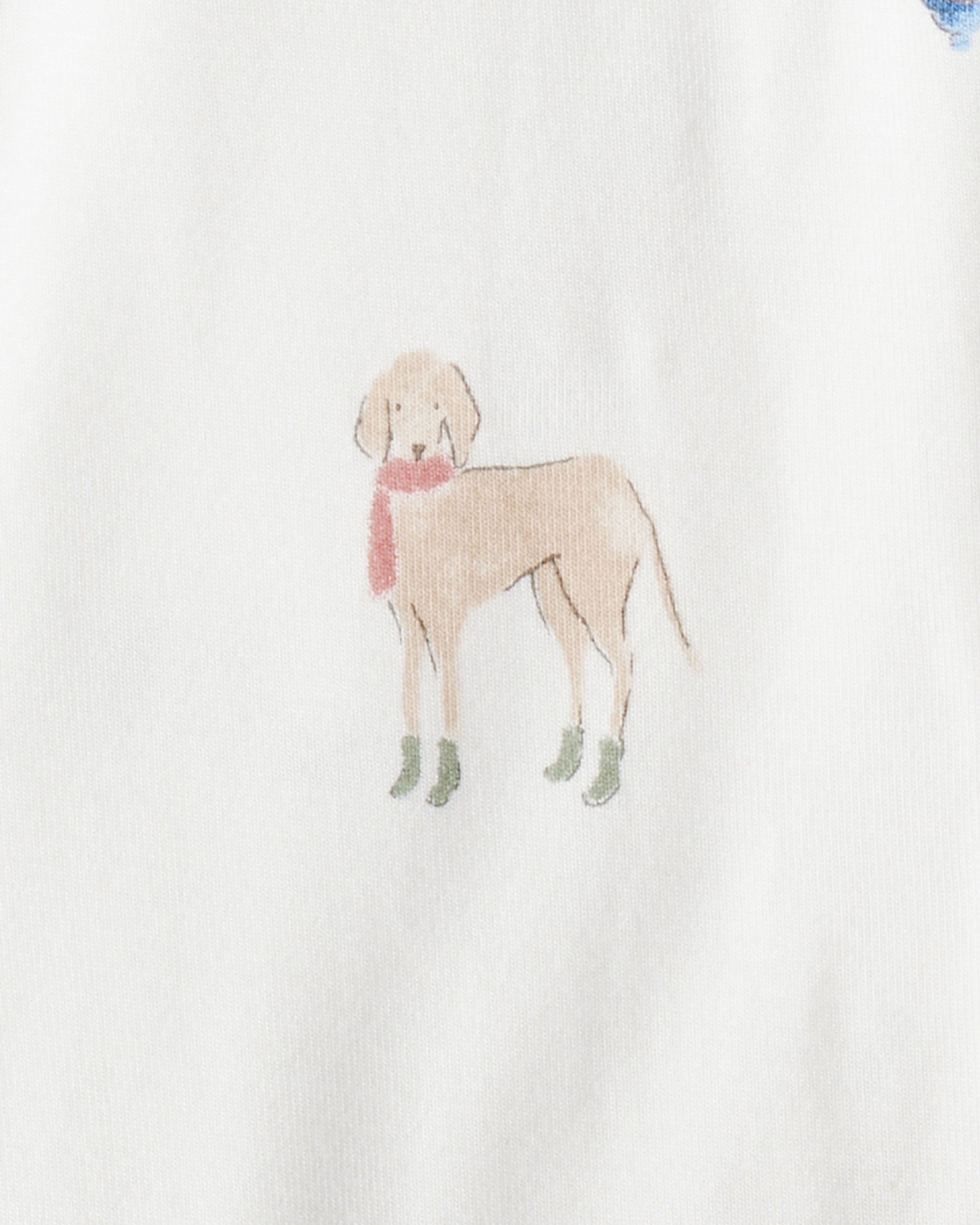 Baby Dog Print PurelySoft Snug Fit Sleeper - Cream