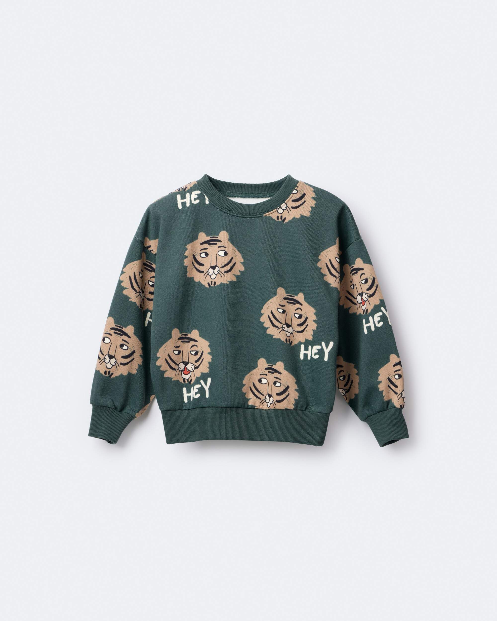 Toddler Hey, Tiger Dolman-Sleeve Sweatshirt - Green