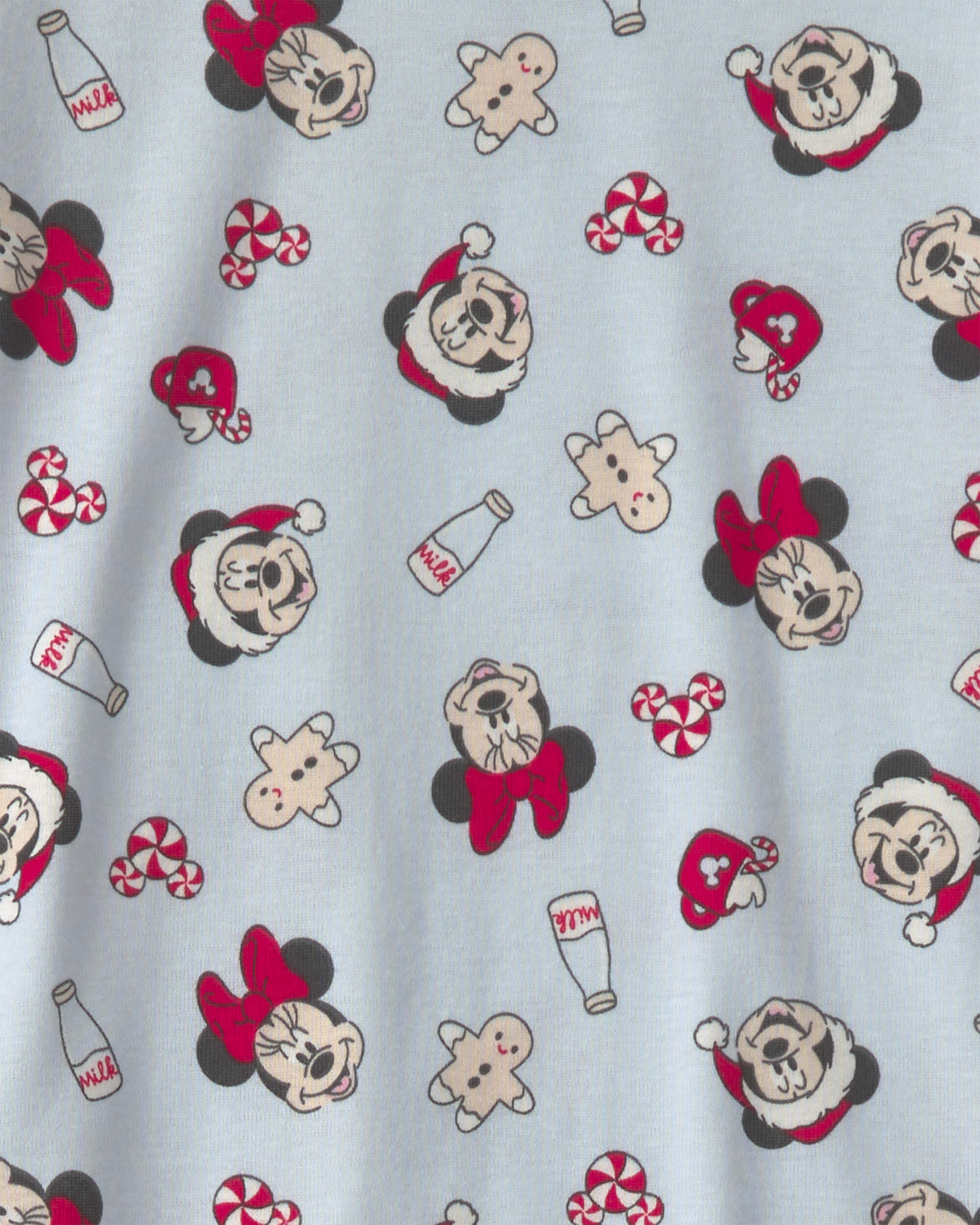 Kids 2-Piece Disney Mickey Mouse Christmas 100% Cotton Snug Fit Pyjama Set - Blue