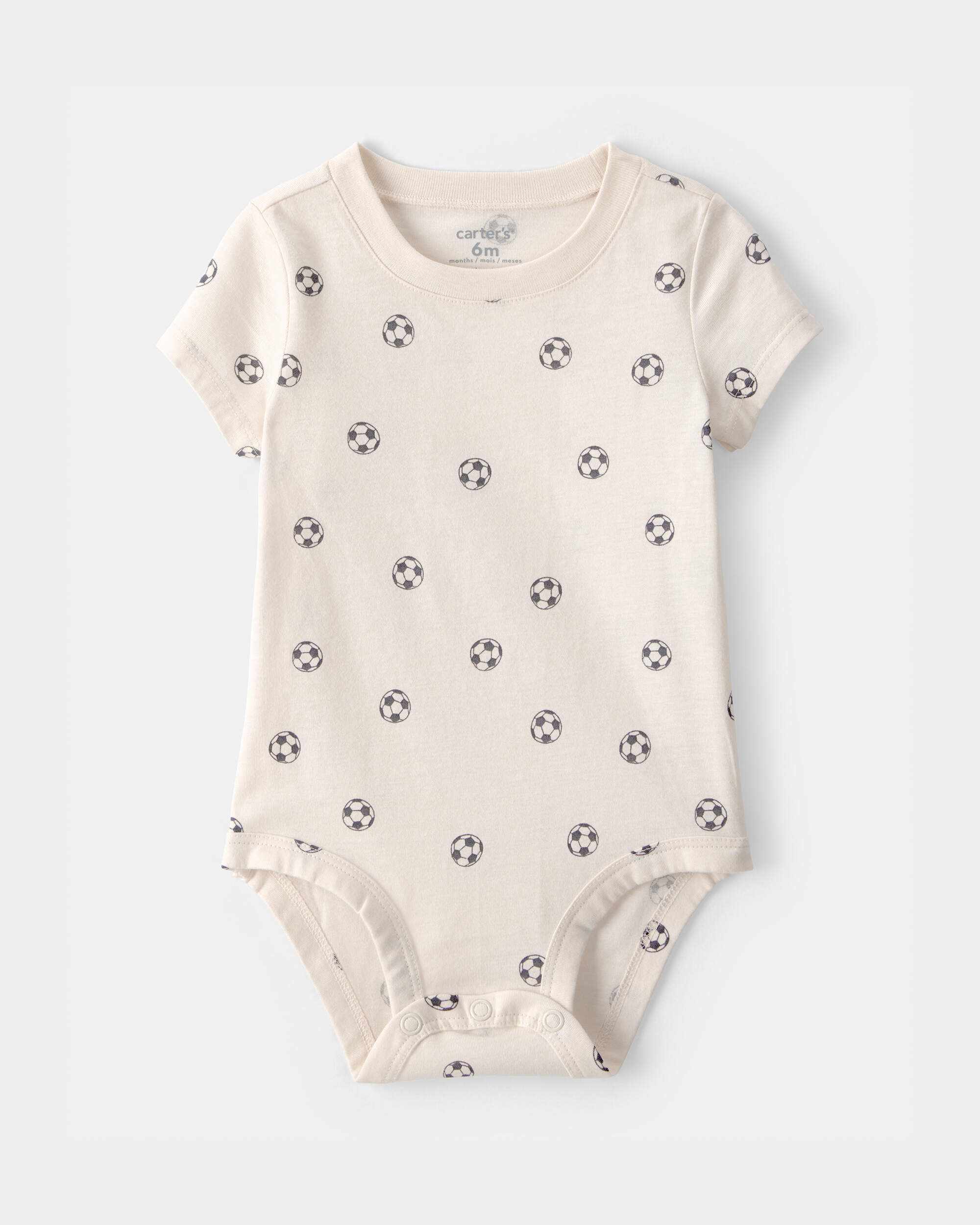 Baby Soccer Graphic Bodysuit - Ivory