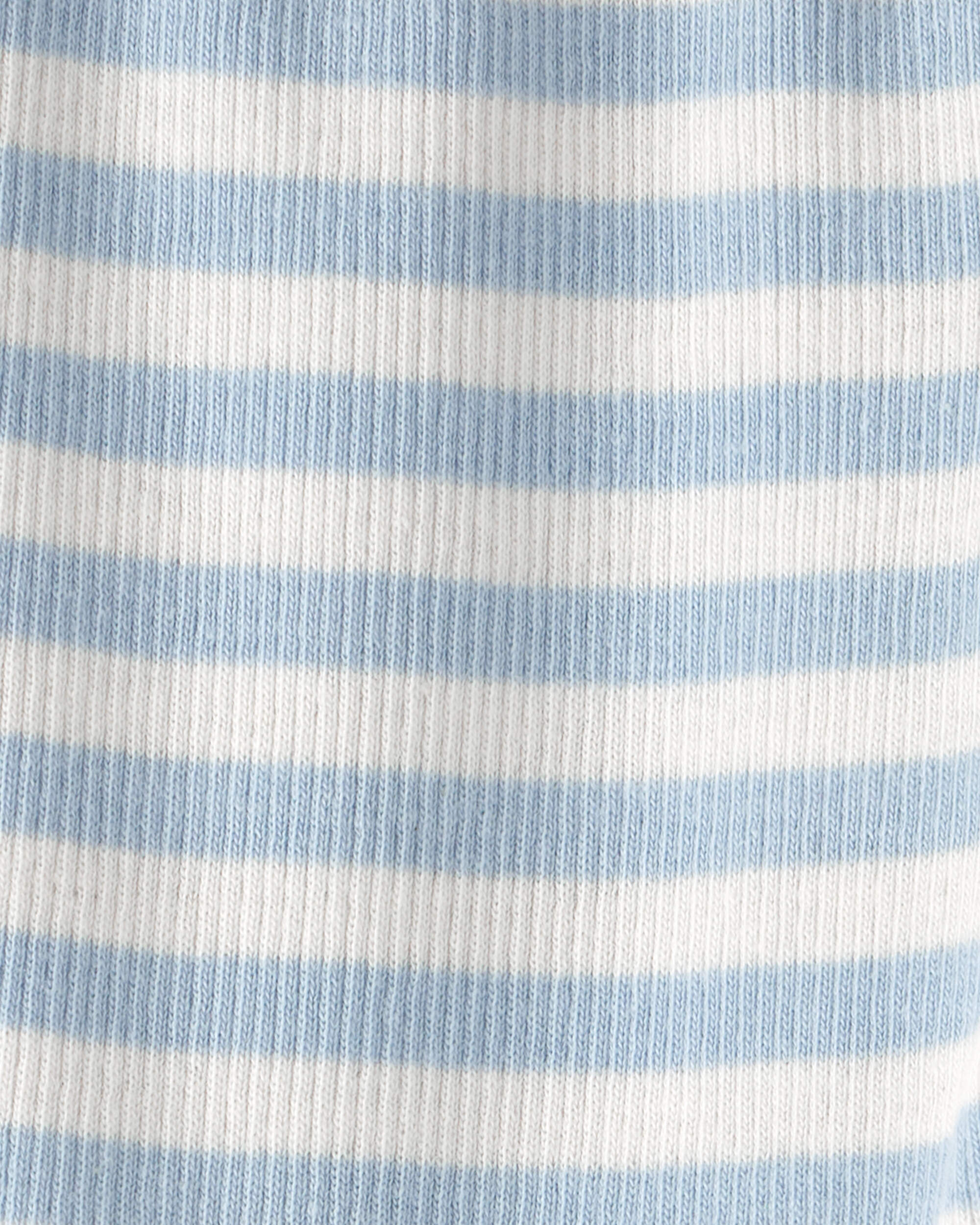 Baby Organic Cotton Striped Footed Pants
