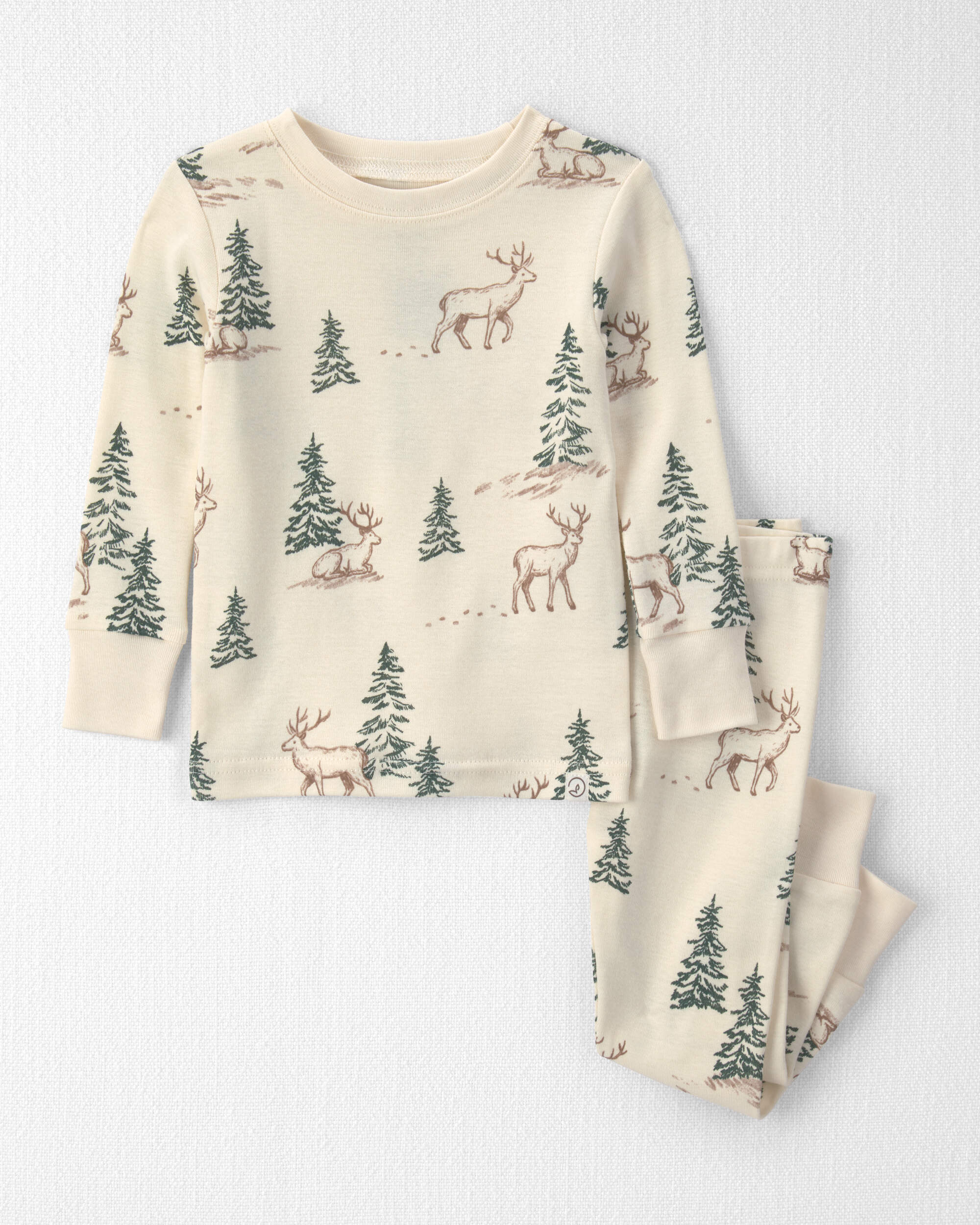 Baby 2-Piece Organic Cotton Pyjamas Reindeer Forest
