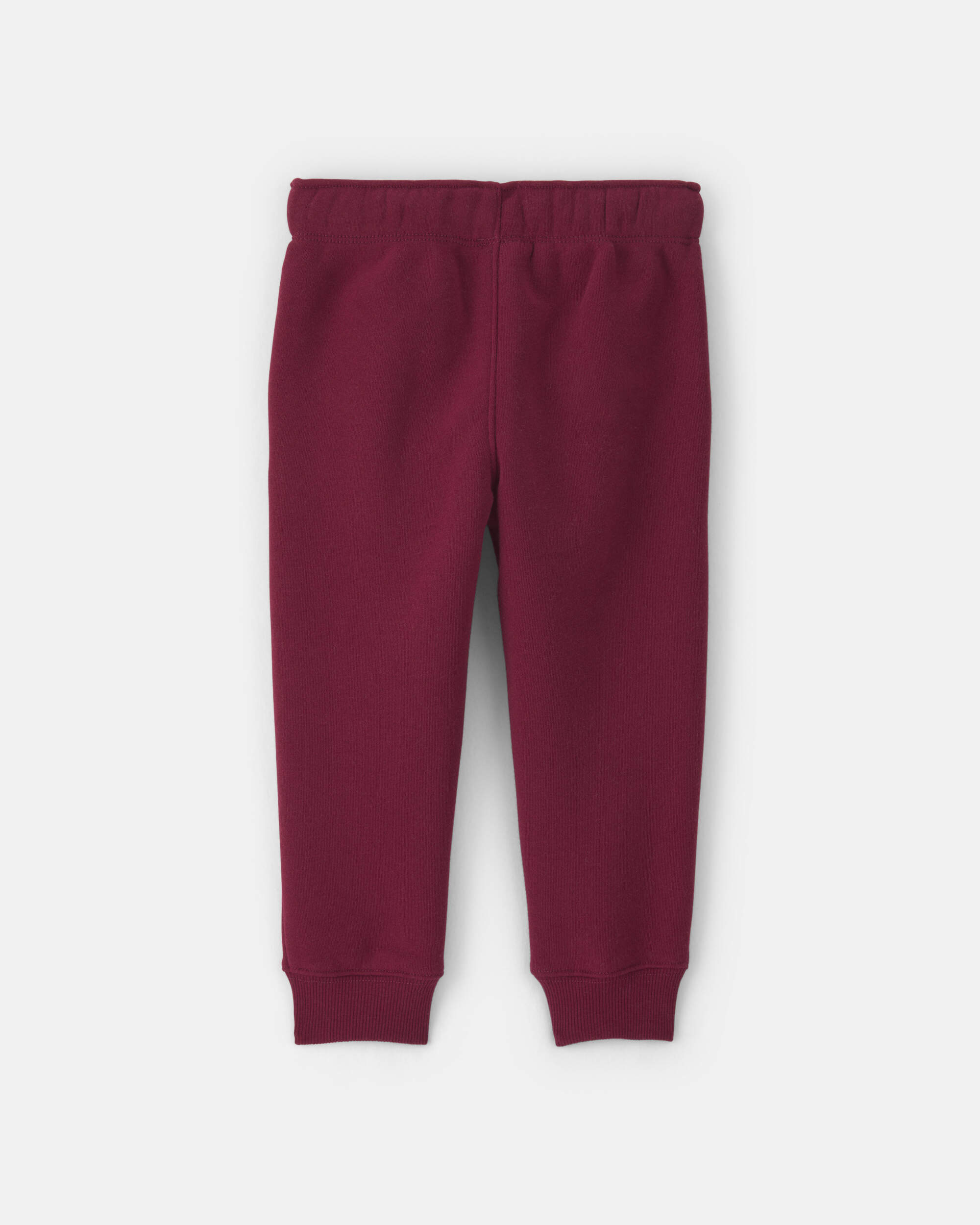 Toddler Boy Fleece Joggers - Burgundy
