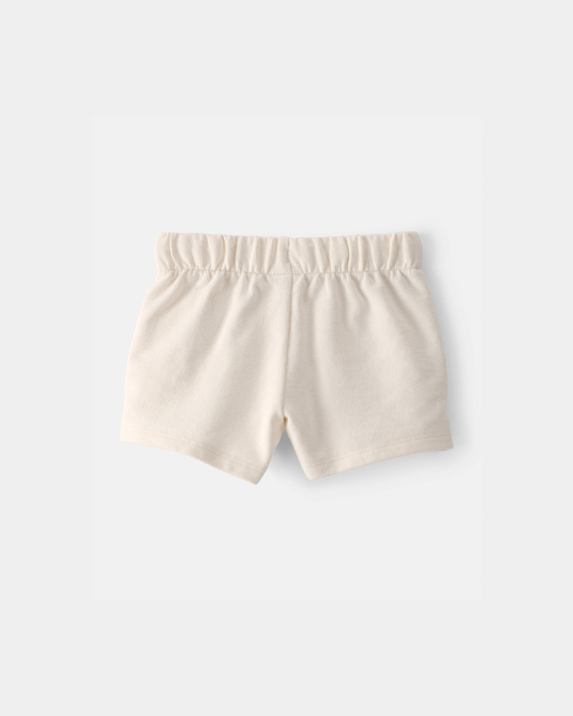Baby Girl French Terry Shorts - Cream