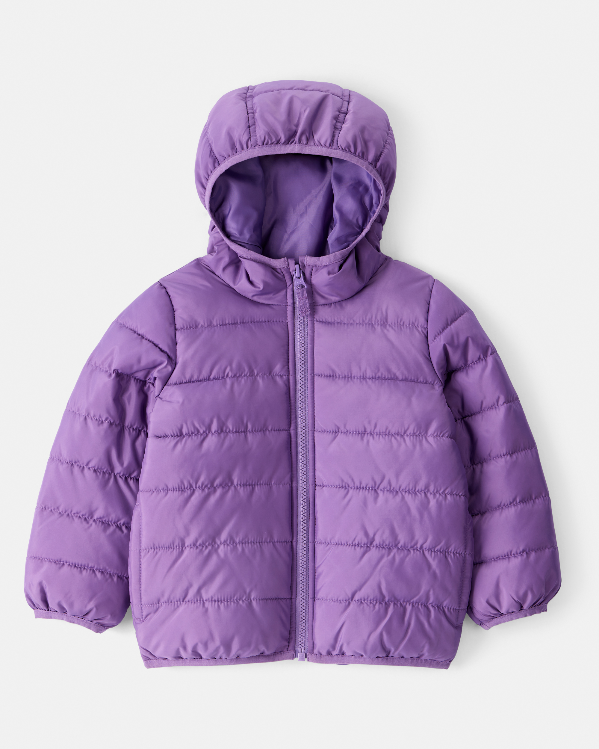 Kid Hooded Puffer Jacket - Purple