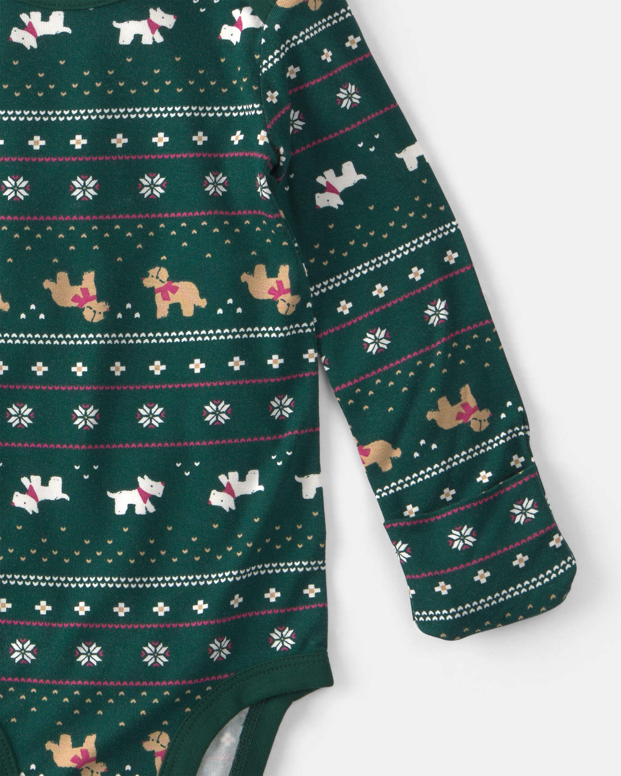 Baby 2-Piece Fair Isle PurelySoft™ Long-Sleeve Bodysuit & Pant Set - Green