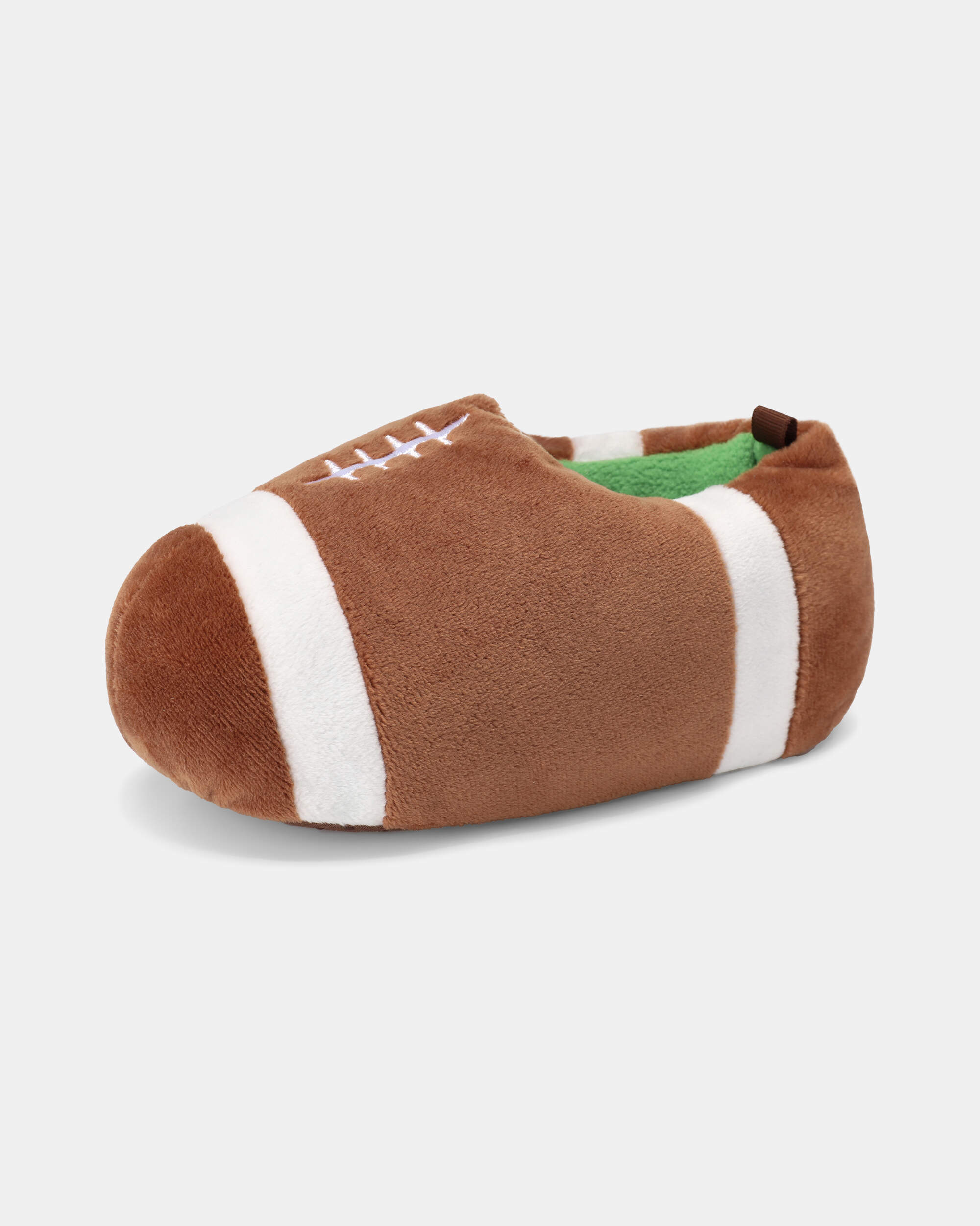 Boys Football Slippers - Brown