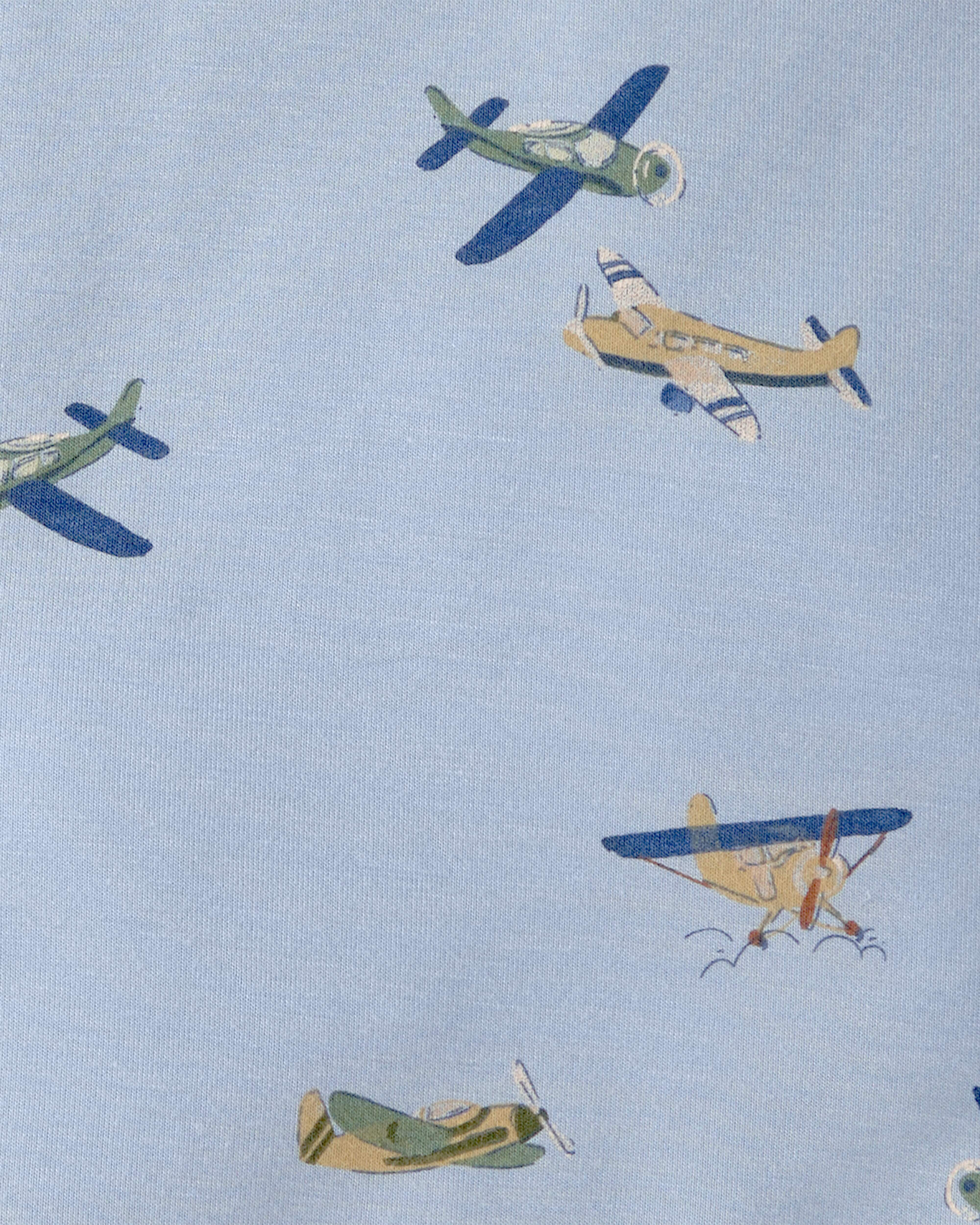 Baby Boy Plane 2-Way Zip Wearable Blanket - Blue