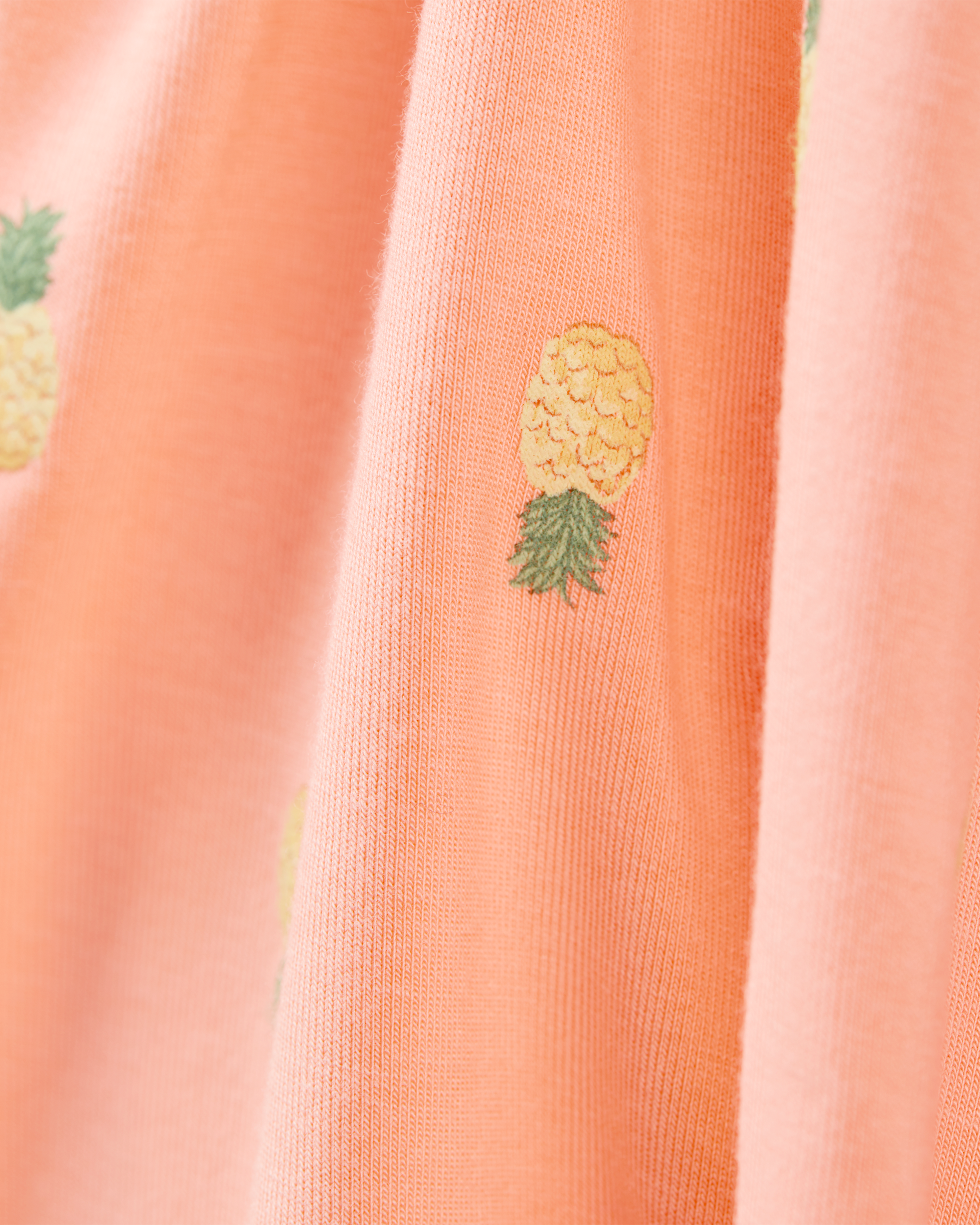Toddler Girl Pineapple Print PurelySoft 2-Piece Pyjamas - Coral