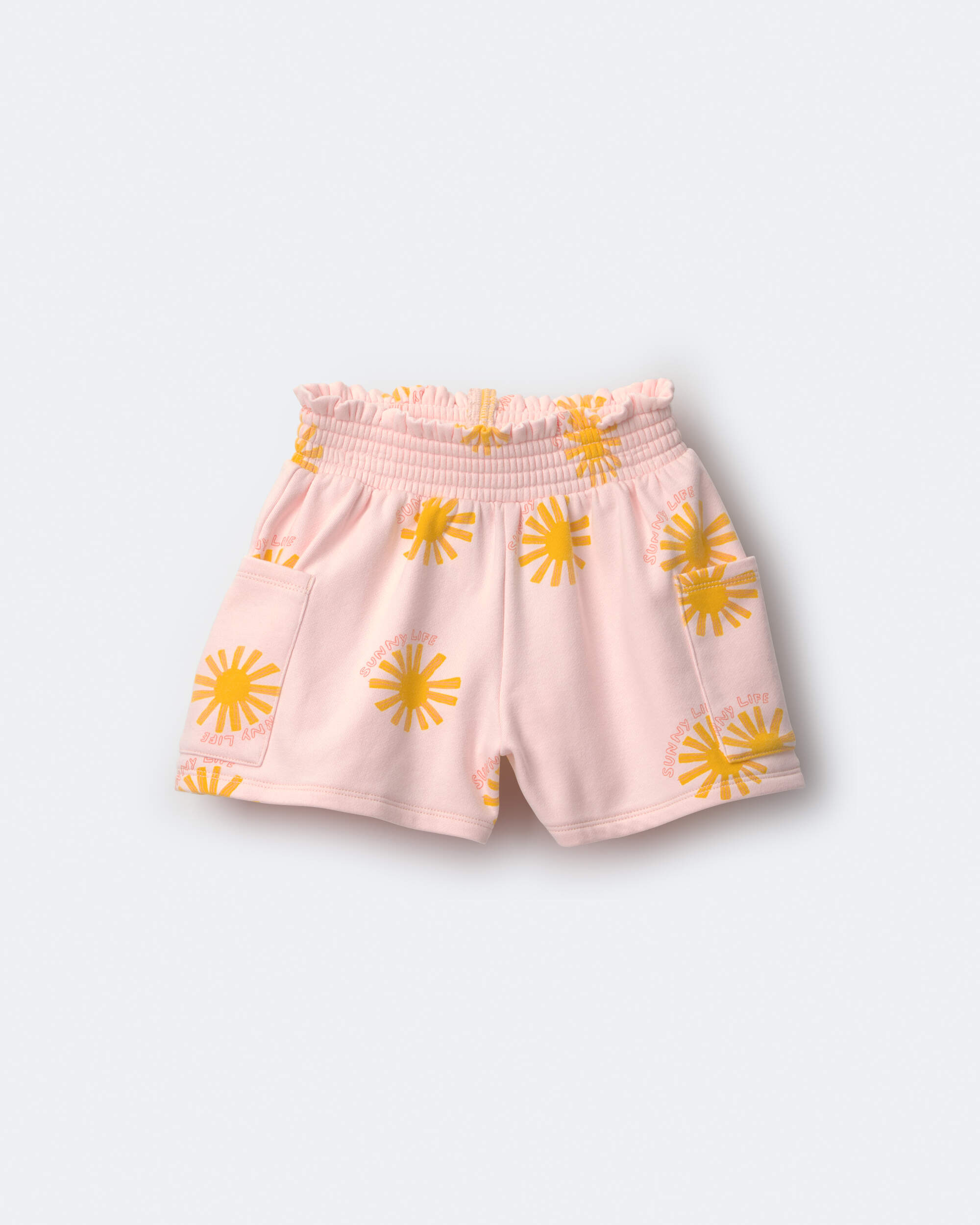 Toddler Girl Swing Short with Pockets Sunny Life Print - Rose