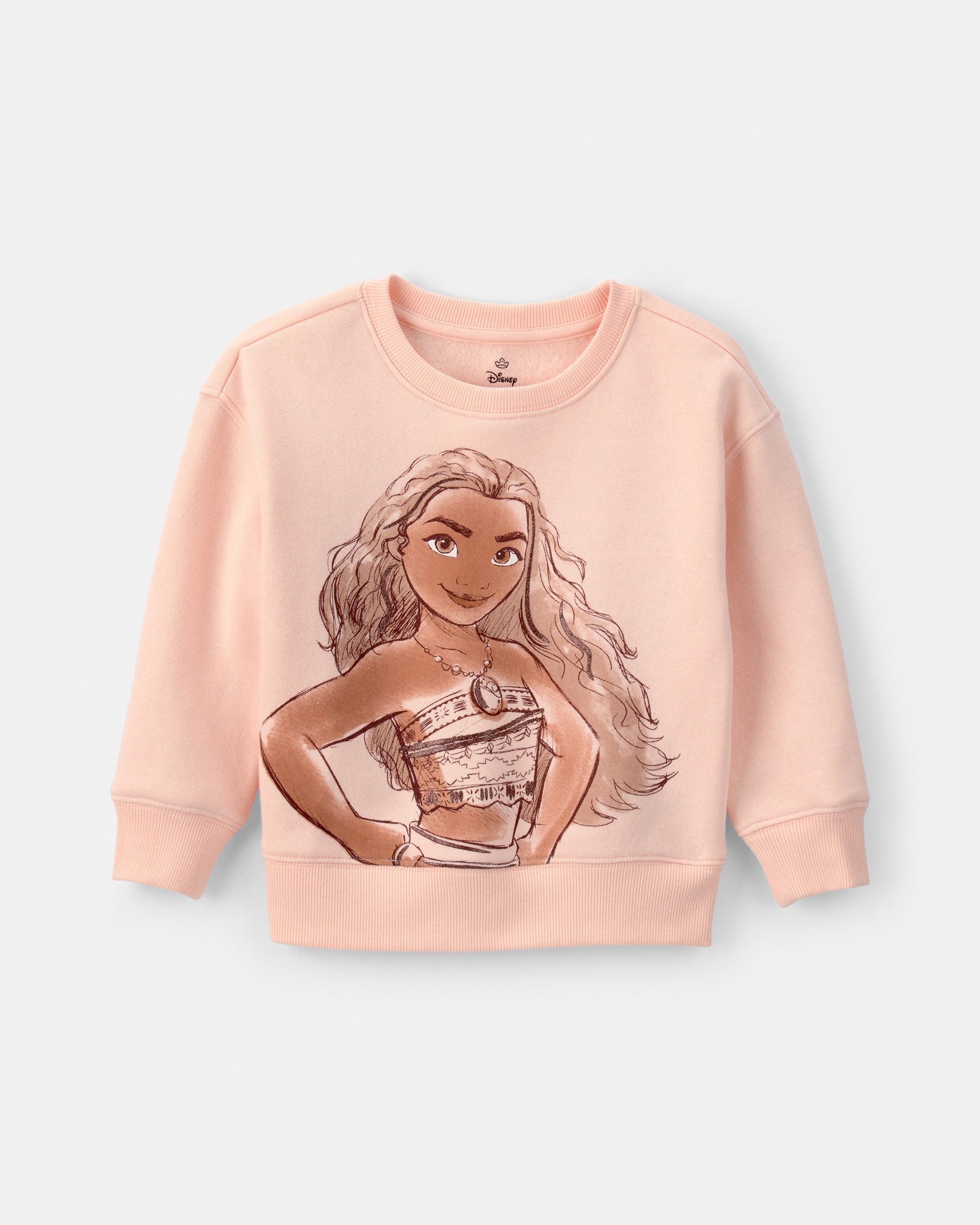 Toddler Girl Disney© Moana Fleece Pullover Sweatshirt - Orange