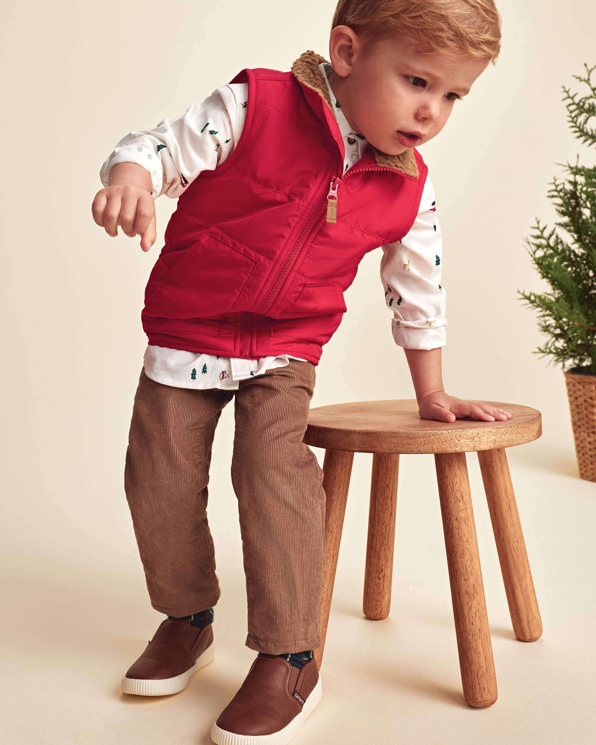 Toddler Boy Corduroy Pants - Brown